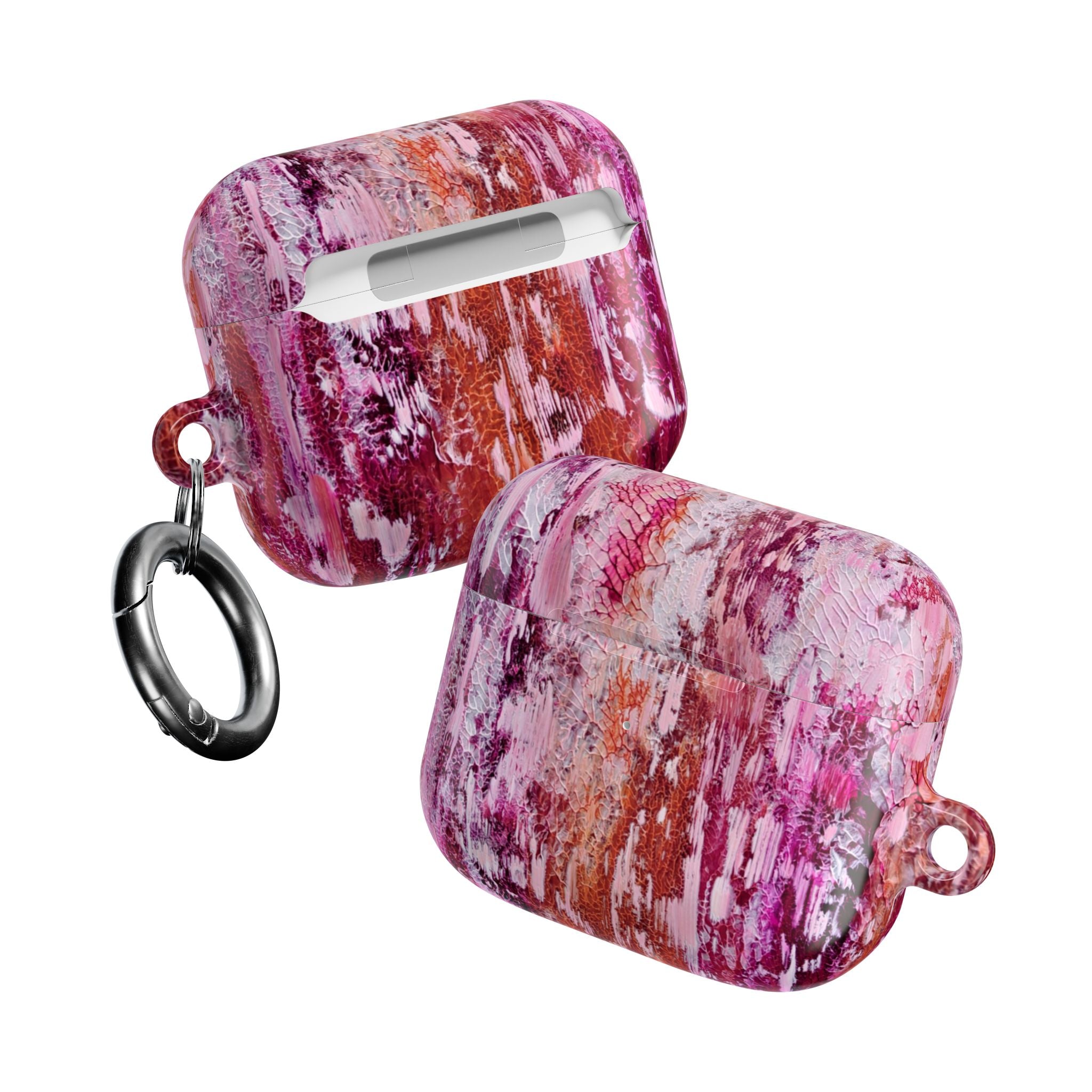 Abstract Pink Marble AirPod Case – Protective Artistic Earbud Cover