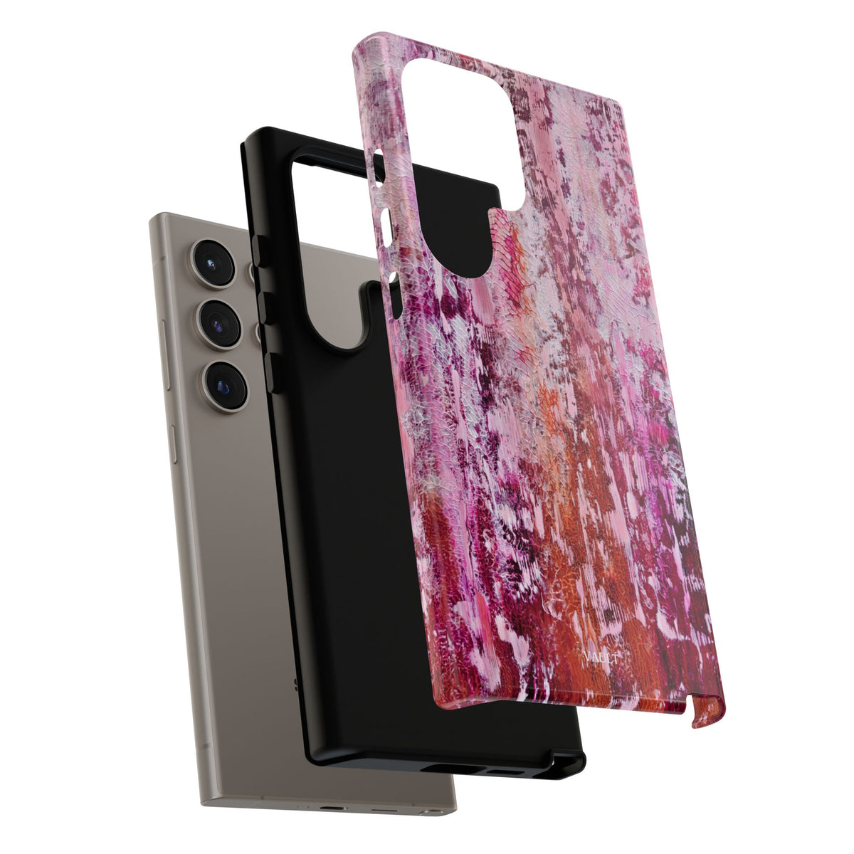 Pink Abstract Art Tough Phone Case — Protective Artistic Phone Cover