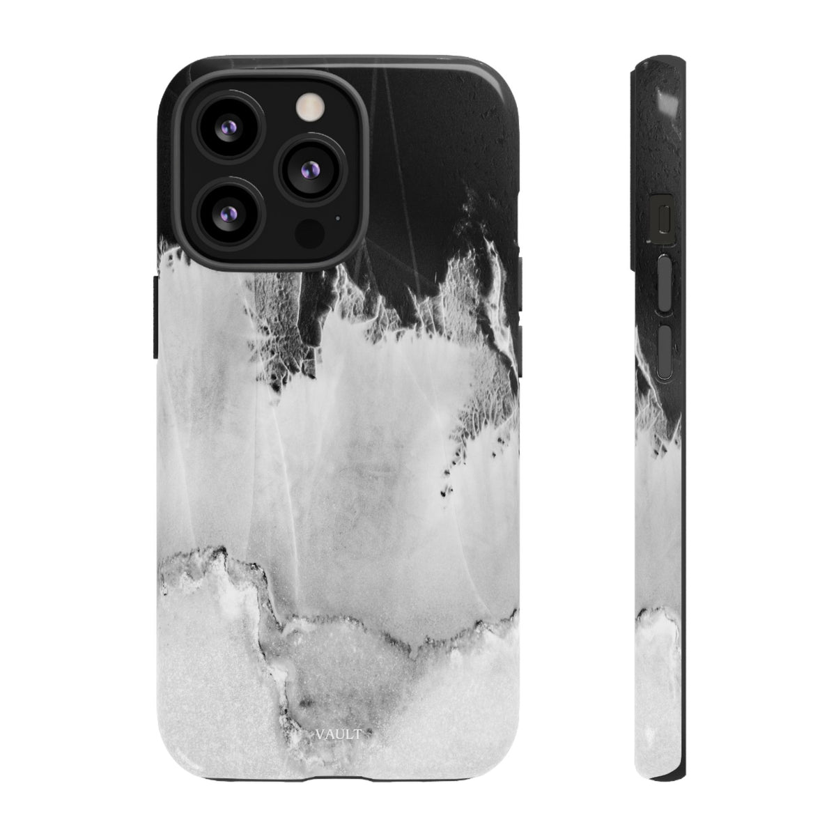 Marble Ink Tough Case — Black & White Abstract Phone Cover