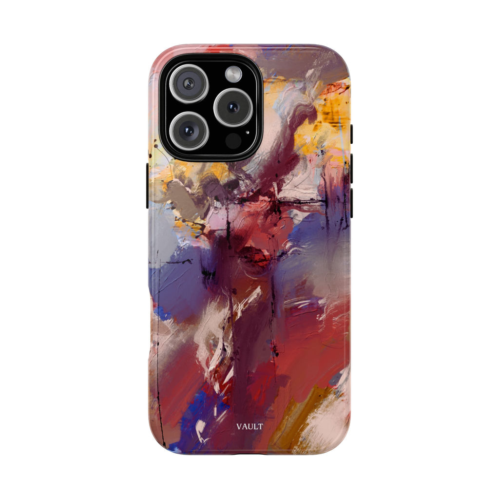 Abstract Brushstroke Tough Phone Case — Colorful Protective iPhone Cover