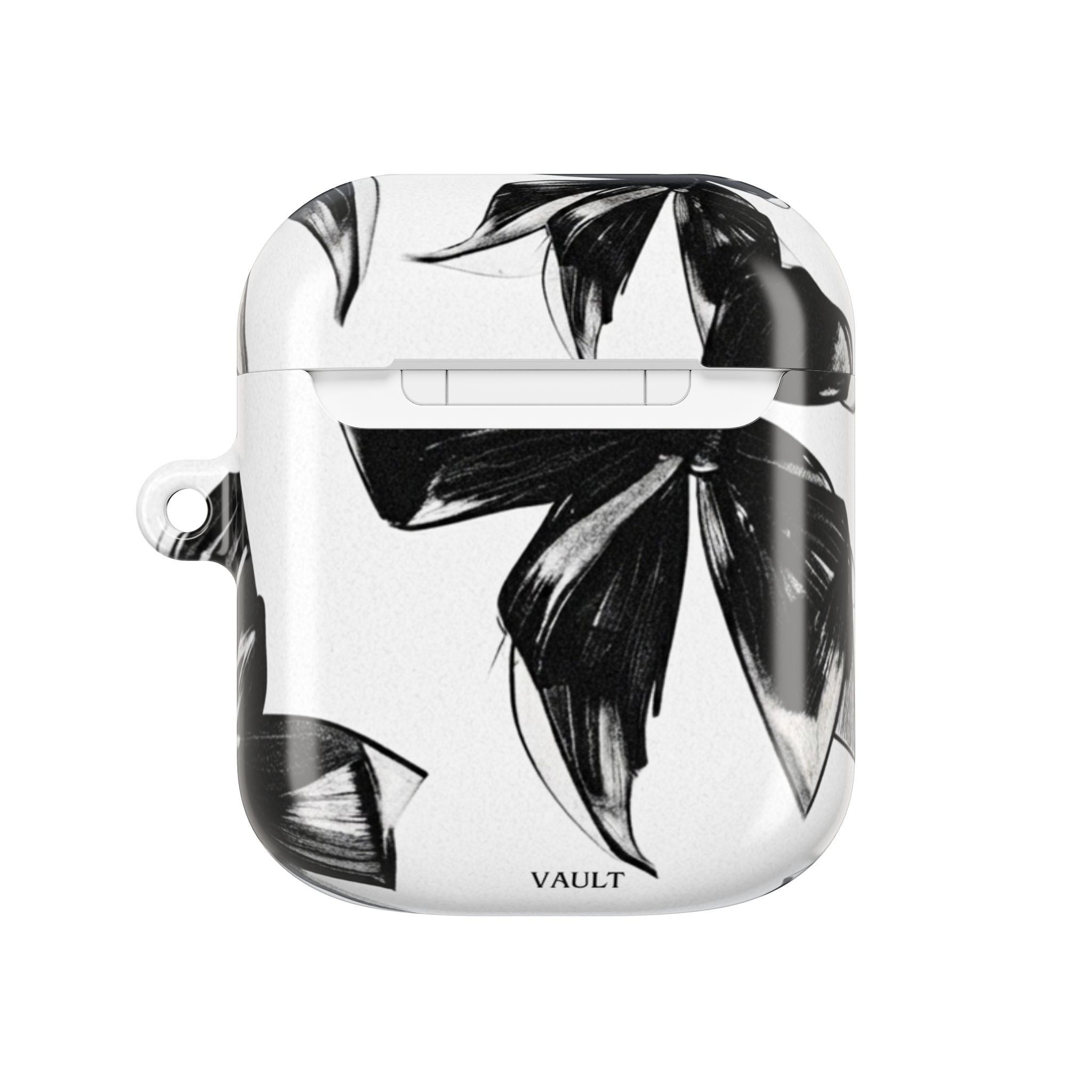 Floral Noir AirPod Case — Black & White Botanical Protective Cover