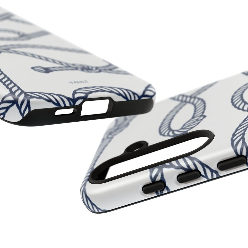 Nautical Rope Tough Case — Protective Phone Cover with Navy Knot Design