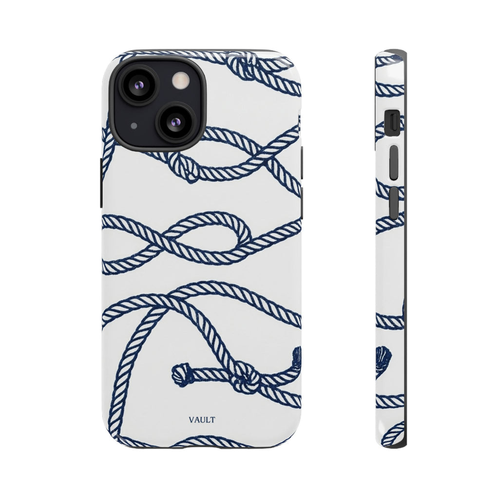 Nautical Rope Tough Case — Protective Phone Cover with Navy Knot Design