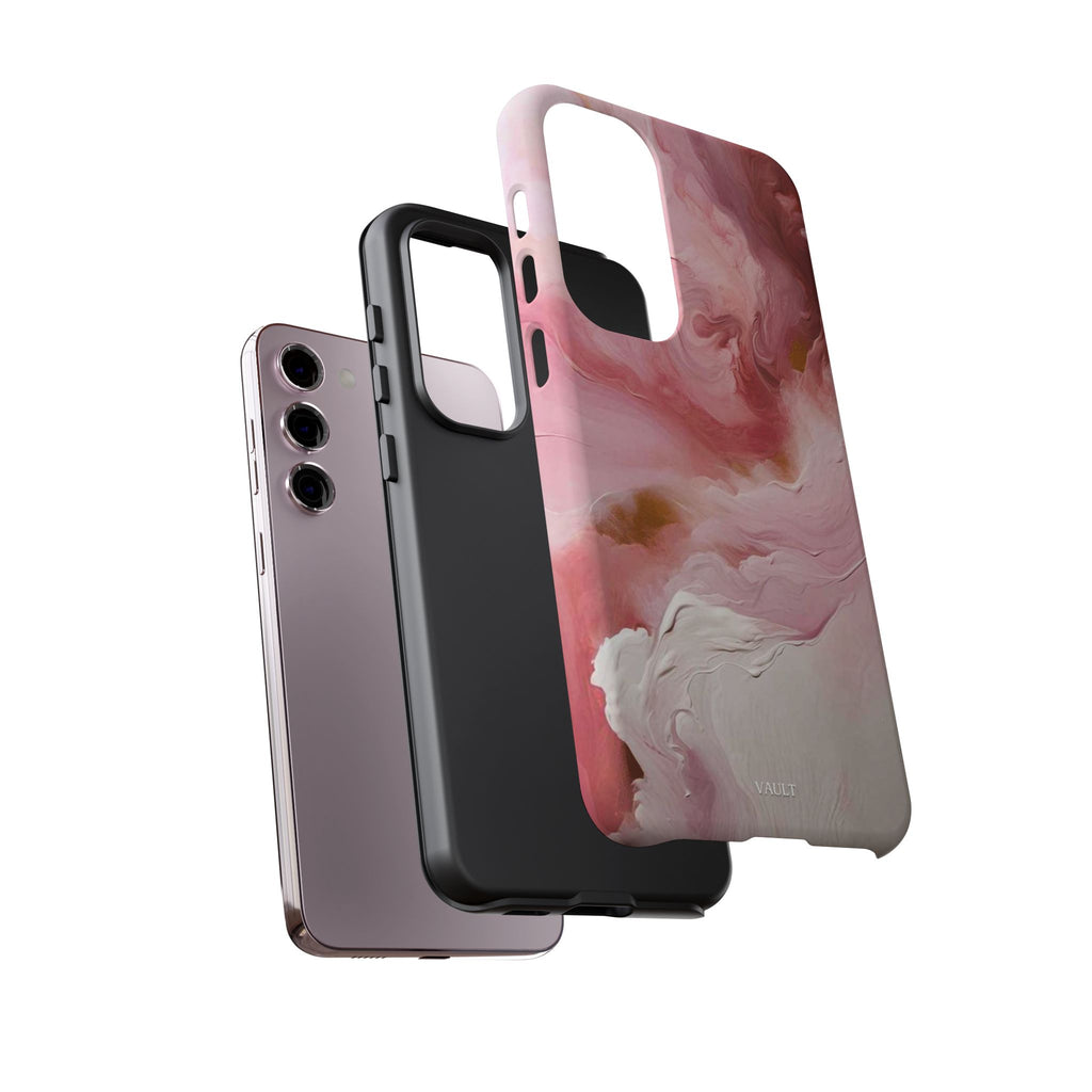 Pink Marble Tough Phone Case — Protective Artistic Phone Cover