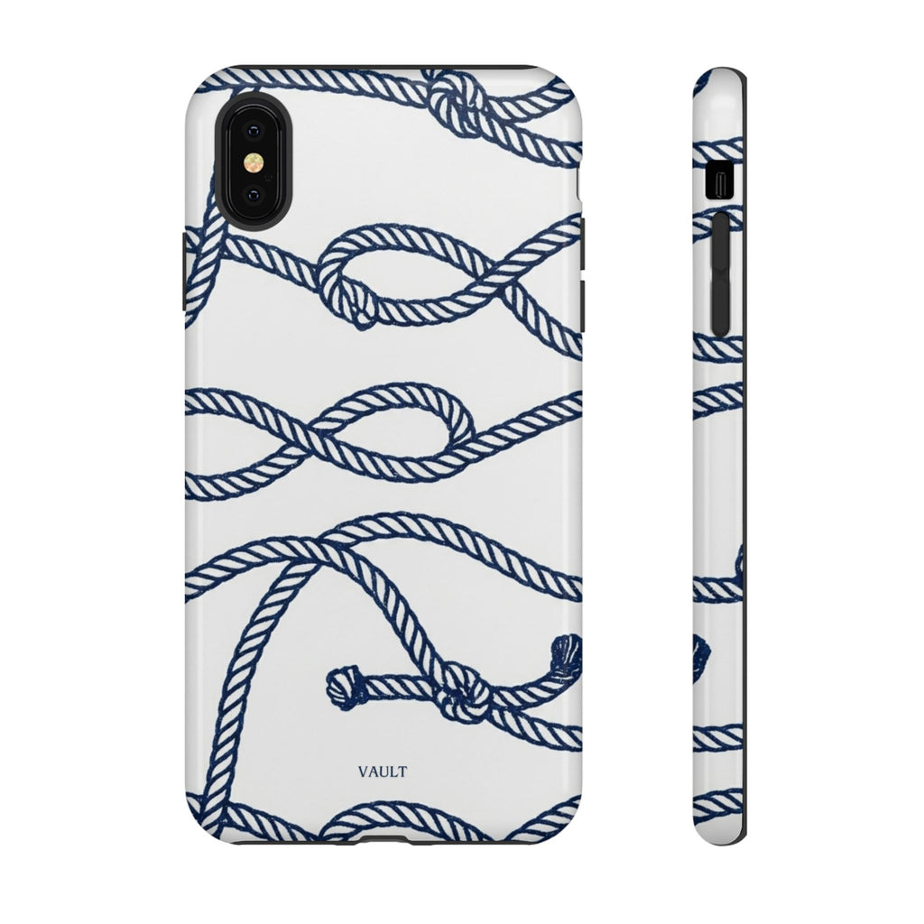Nautical Rope Tough Case — Protective Phone Cover with Navy Knot Design