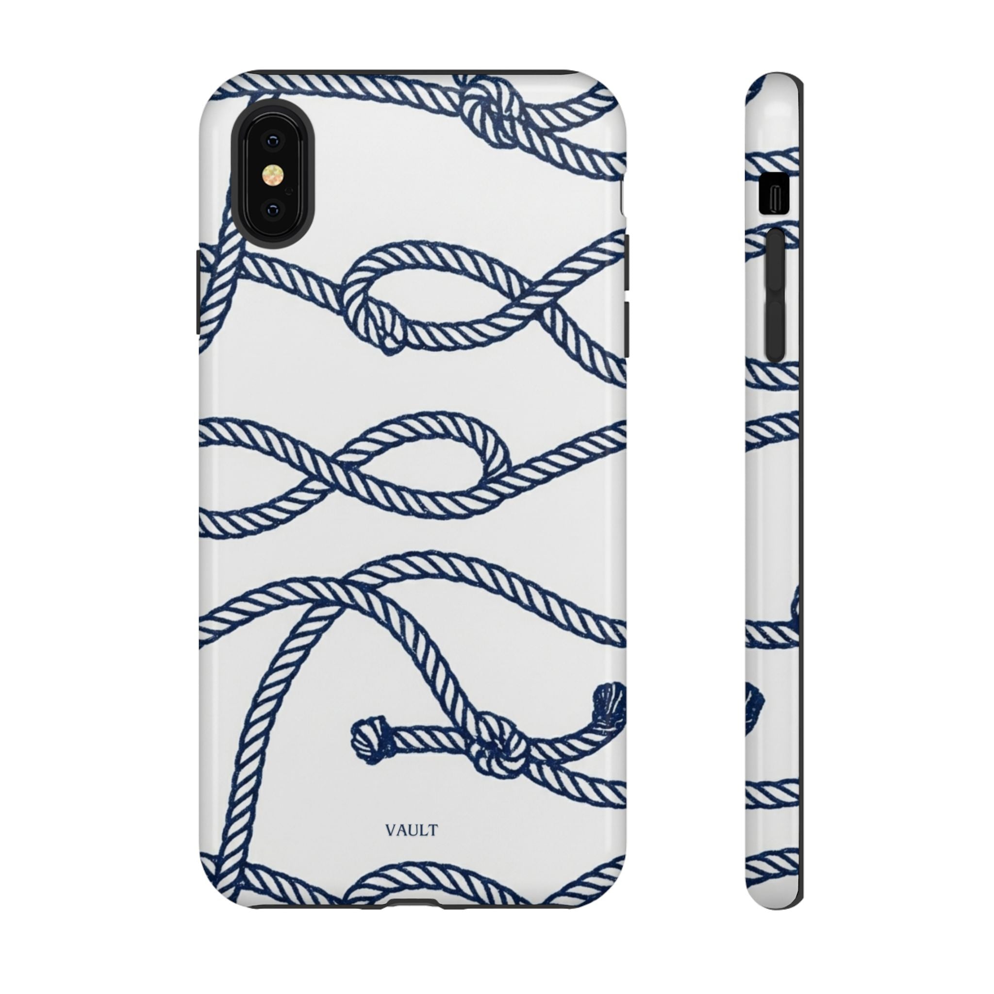 Nautical Rope Tough Case — Protective Phone Cover with Navy Knot Design