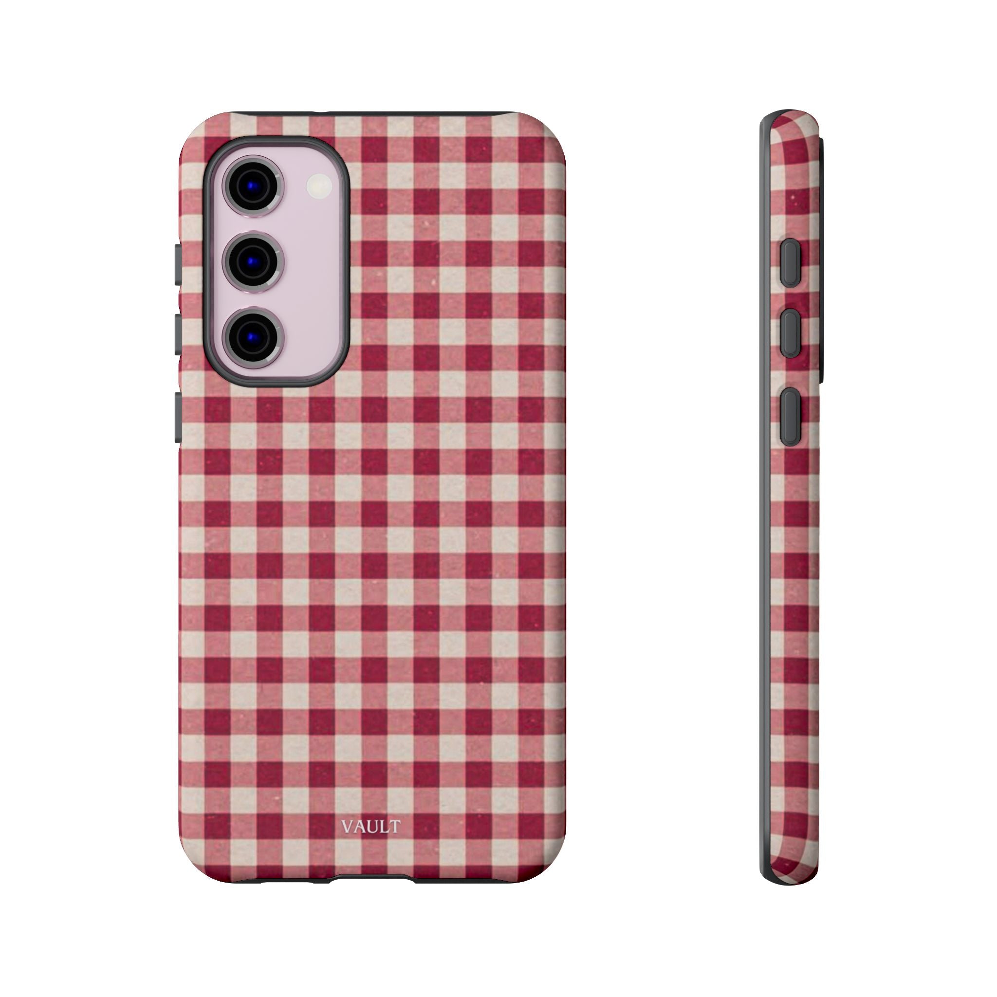 Gingham Phone Case — Red Plaid Tough Case