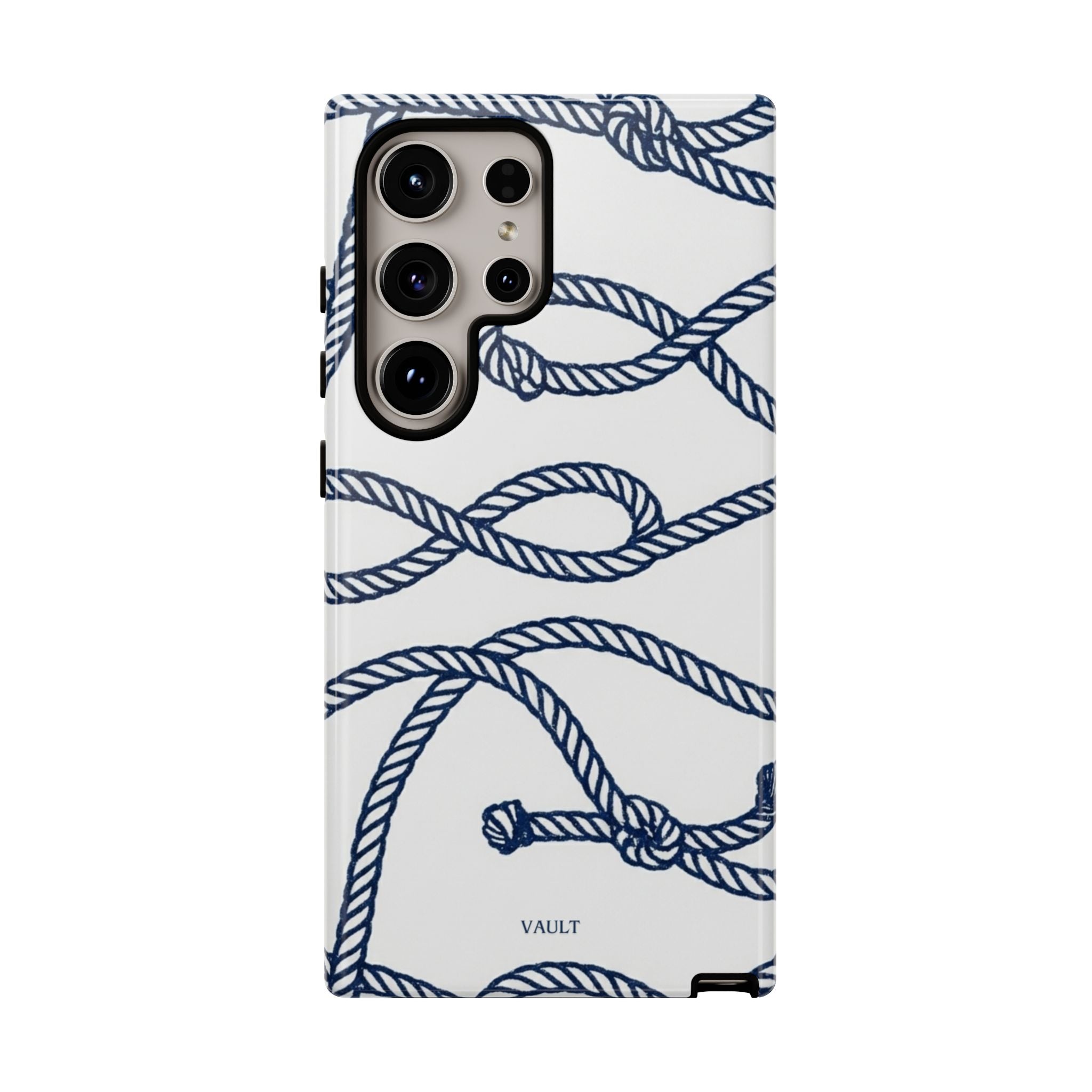 Nautical Rope Tough Case — Protective Phone Cover with Navy Knot Design