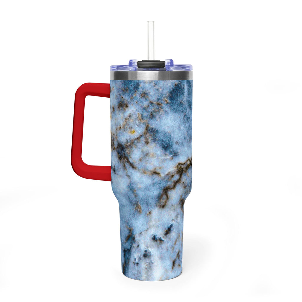 40oz Blue Marble Vacuum Tumbler