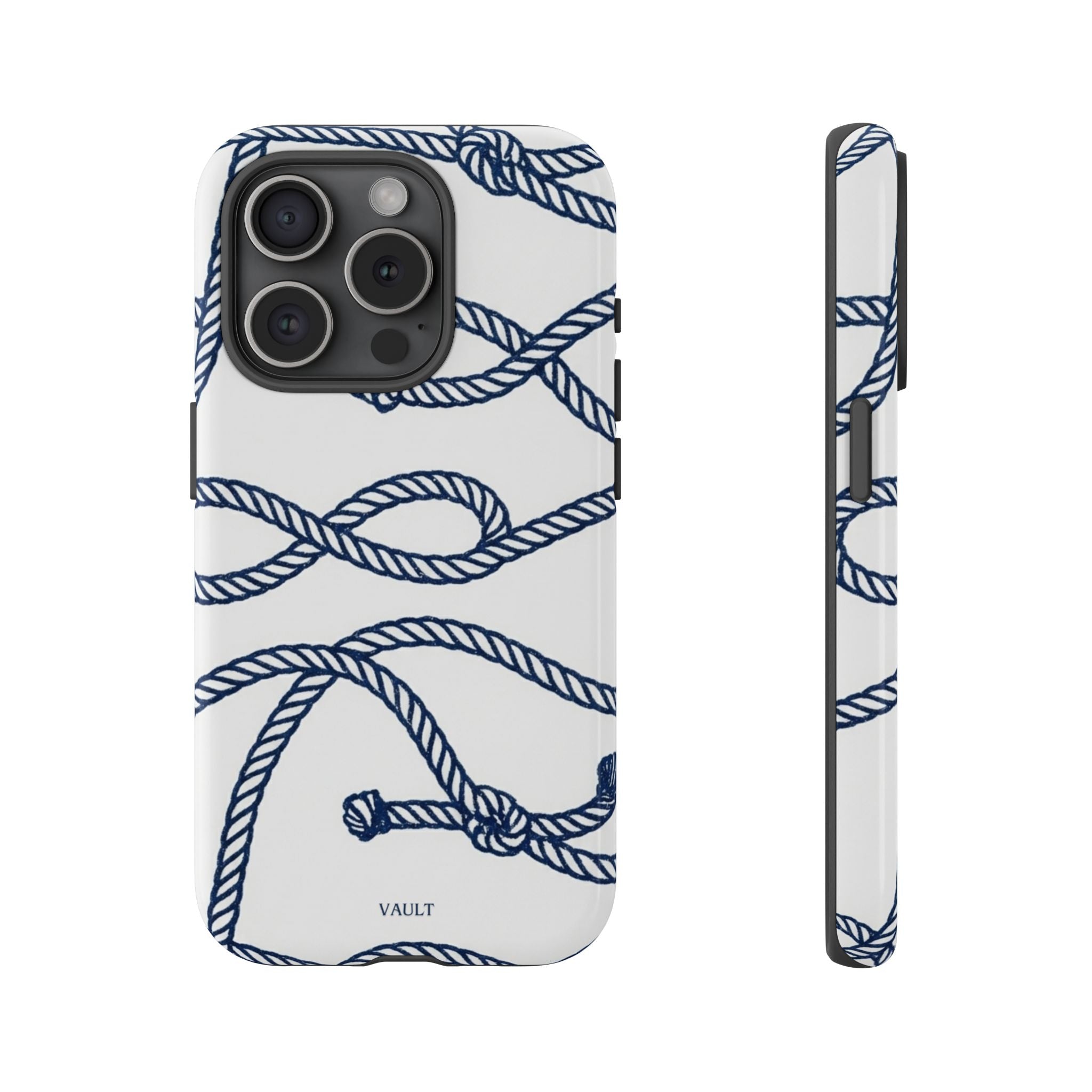 Nautical Rope Tough Case — Protective Phone Cover with Navy Knot Design