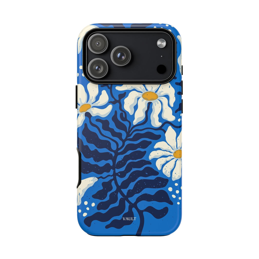 Blue Daisy Tough Phone Case — Floral Protective Phone Cover