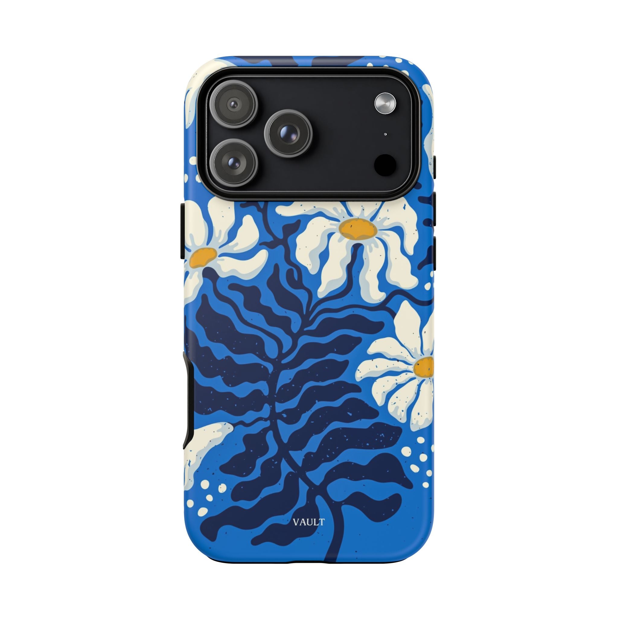 Blue Daisy Tough Phone Case — Floral Protective Phone Cover