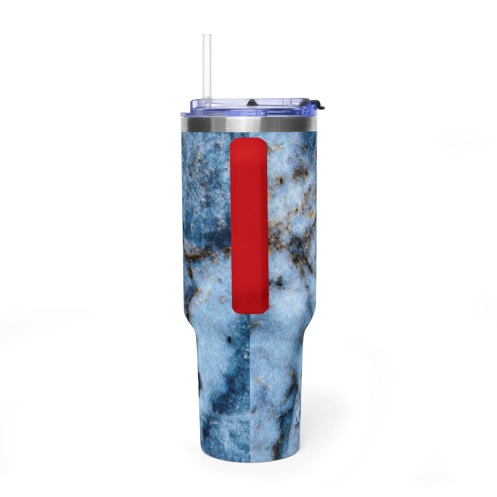 40oz Blue Marble Vacuum Tumbler