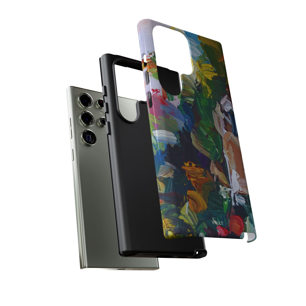 Abstract Paint Brushstroke Phone Case — Colorful Artistic Tough Case