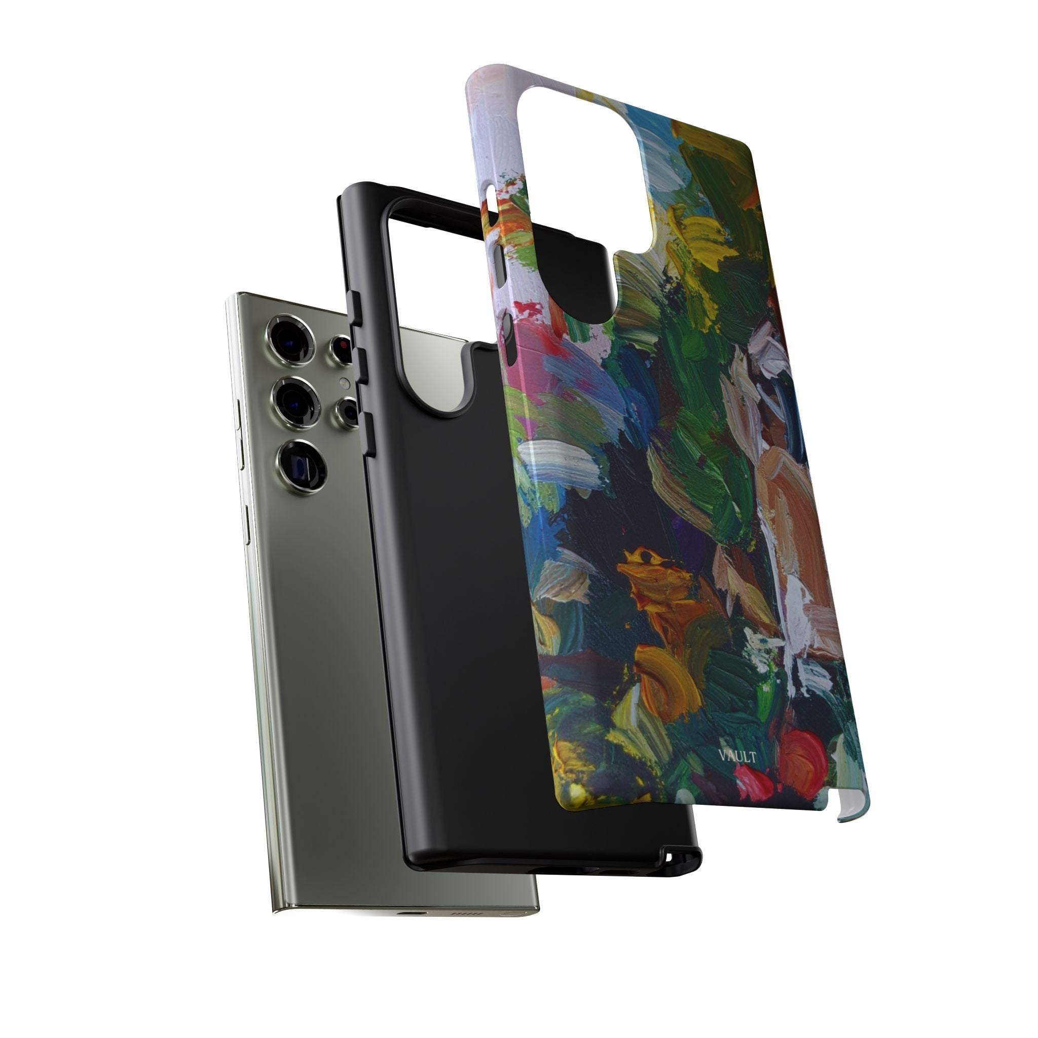 Abstract Paint Brushstroke Phone Case — Colorful Artistic Tough Case