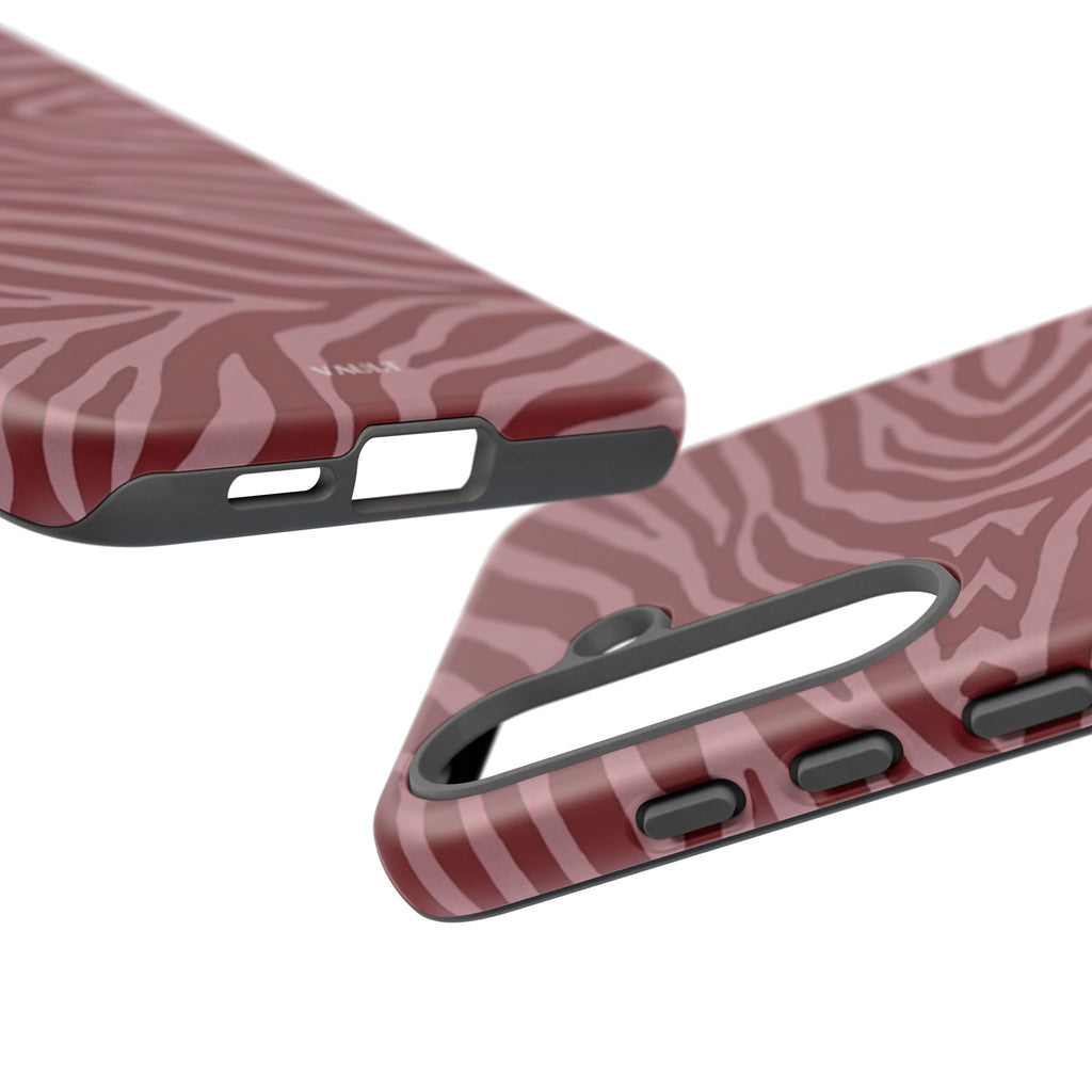 Red Zebra Print Tough Phone Case