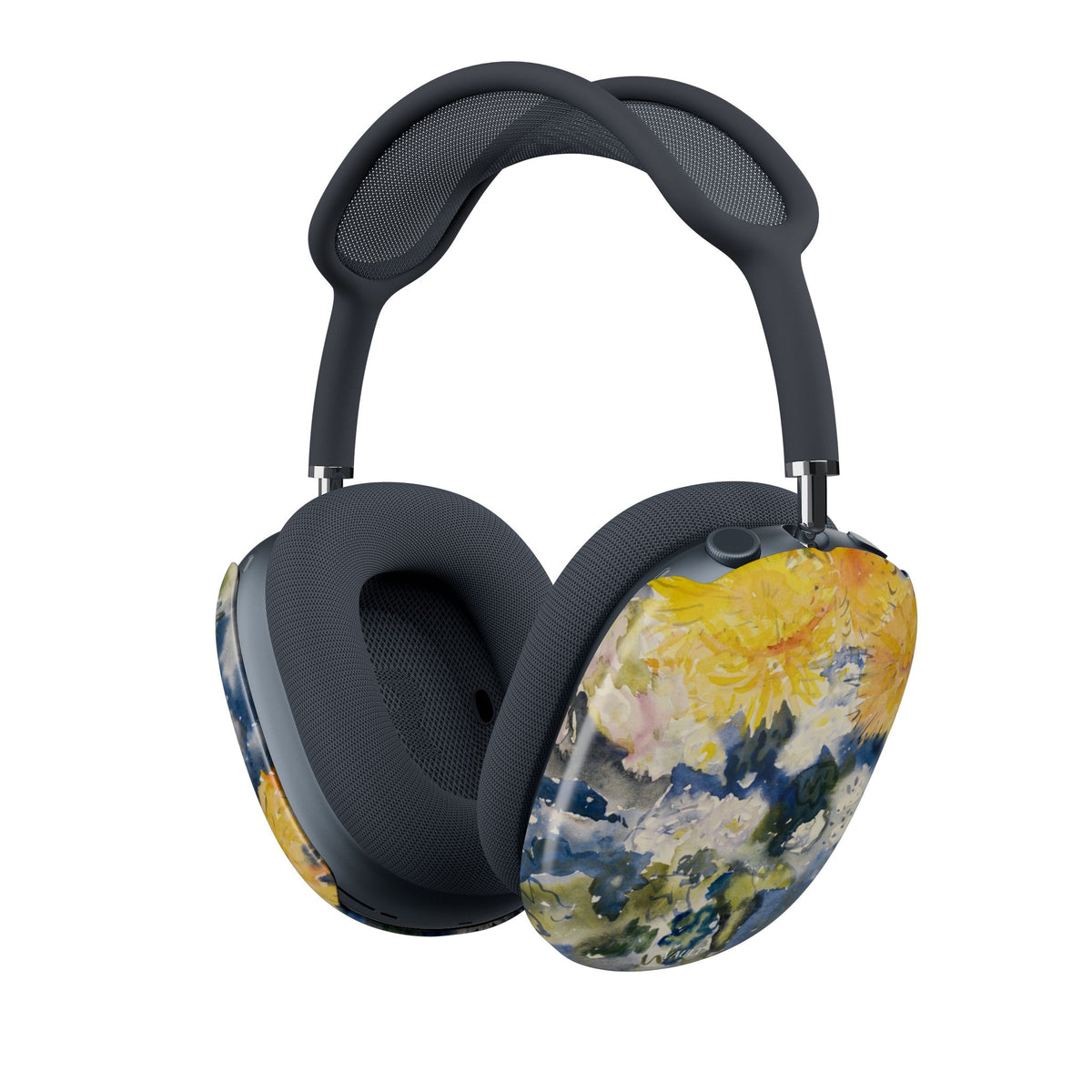 AirPod Max Case — Yellow Floral Watercolor Protective Cover