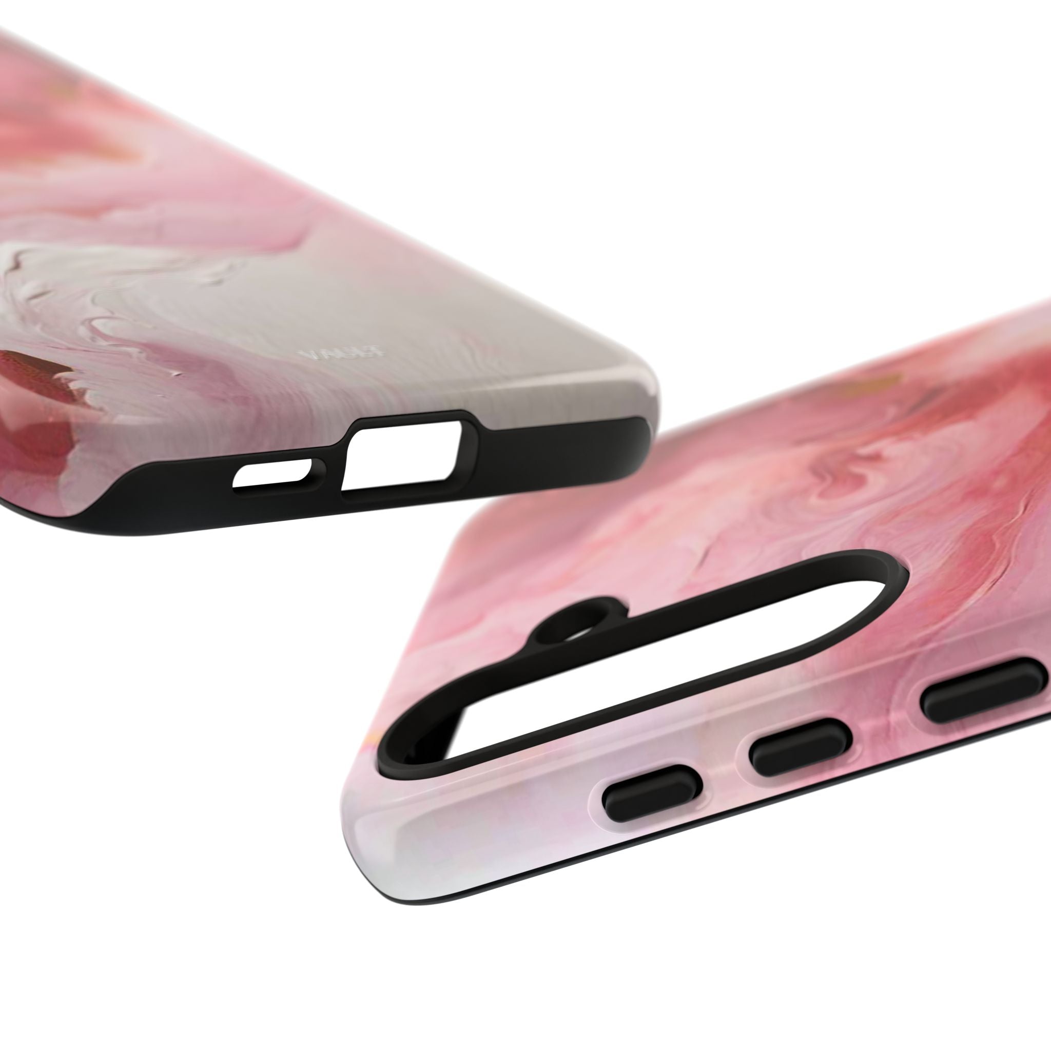 Pink Marble Tough Phone Case — Protective Artistic Phone Cover