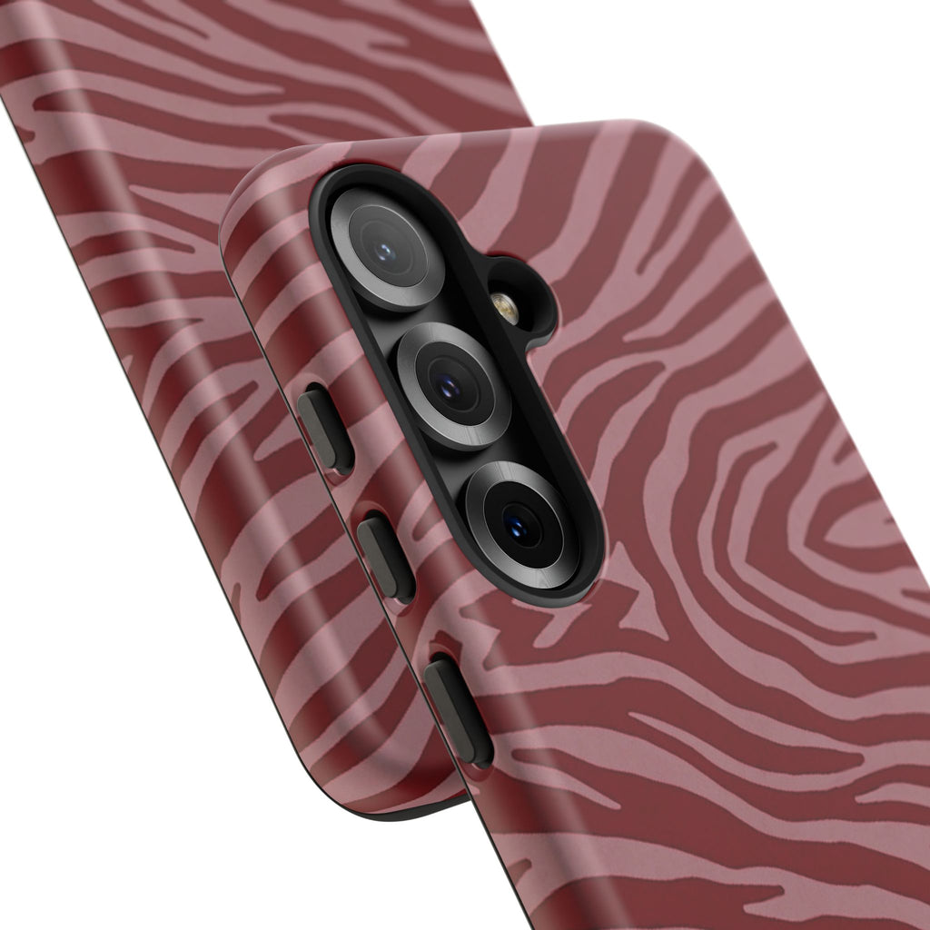 Red Zebra Print Tough Phone Case