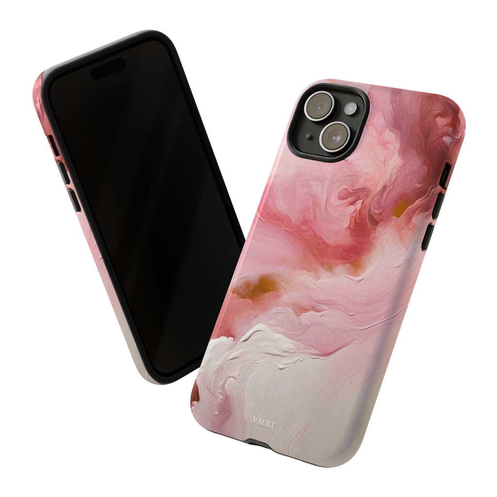 Pink Marble Tough Phone Case — Protective Artistic Phone Cover