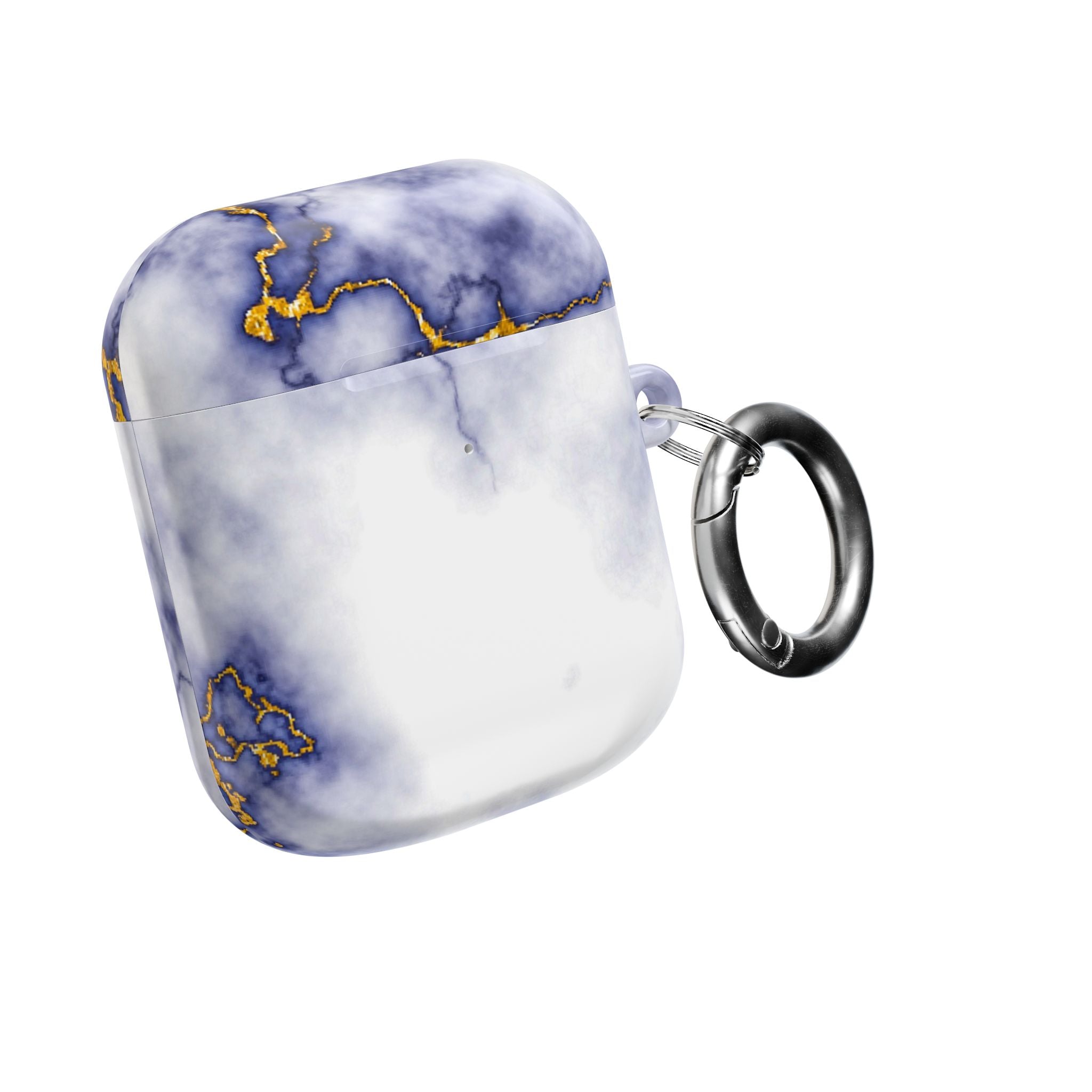 Marble Purple AirPod Case with Gold Veining — Elegant Protective Cover