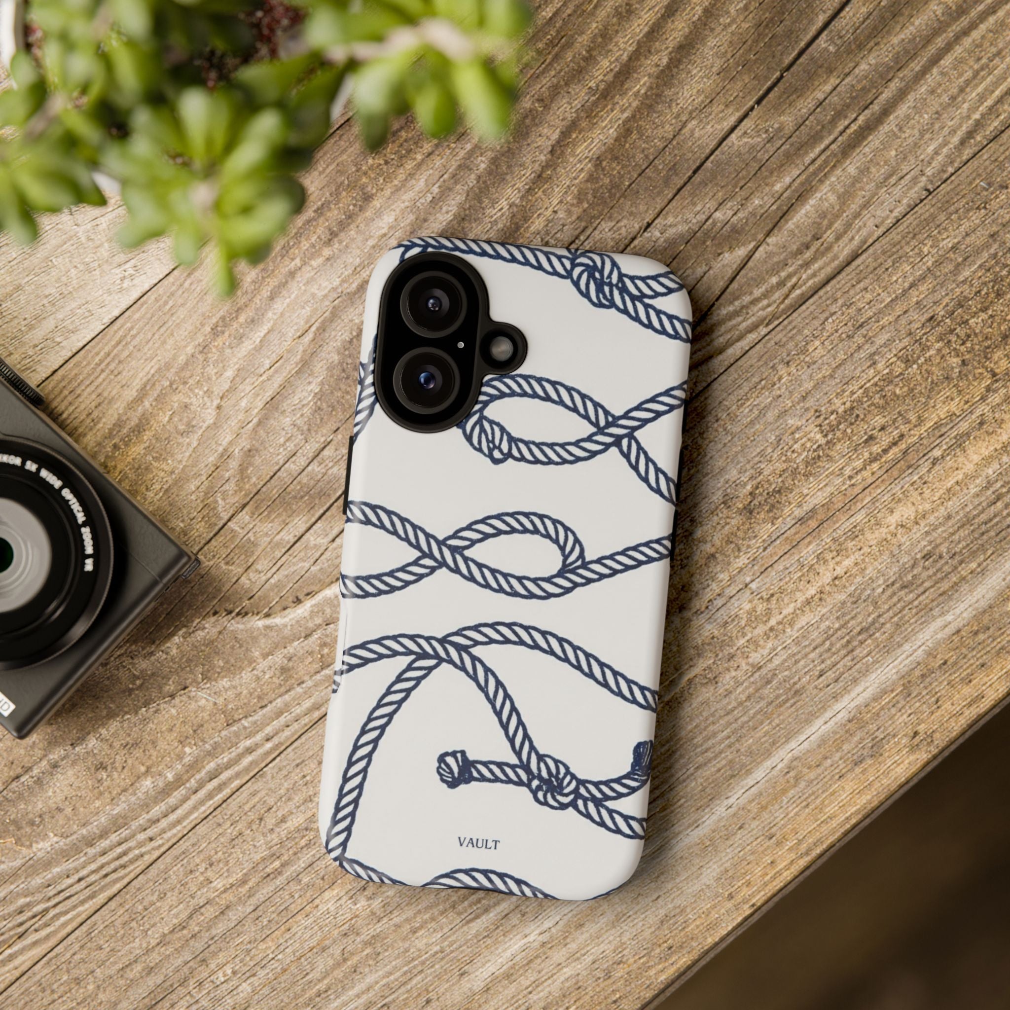 Nautical Rope Tough Case — Protective Phone Cover with Navy Knot Design
