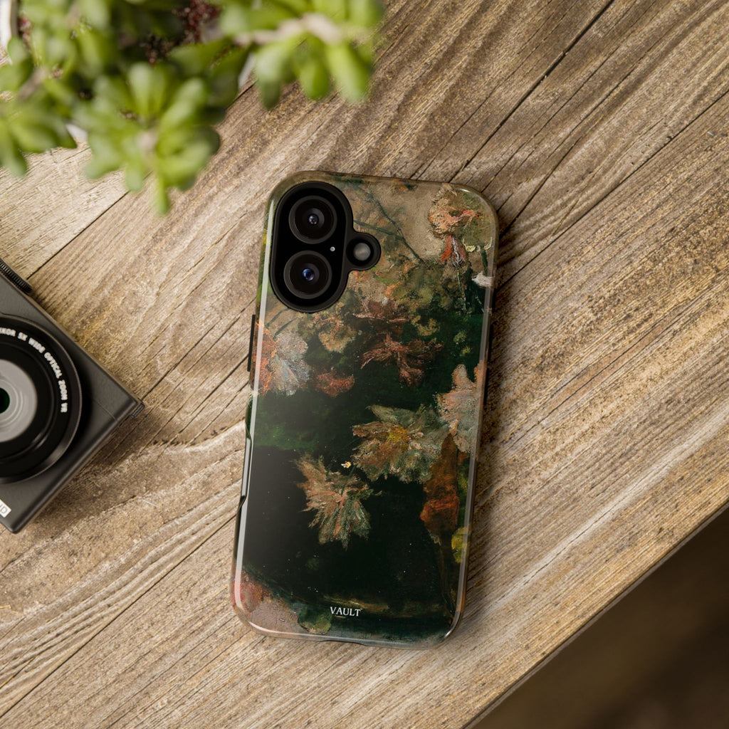 Floral Painterly Tough Phone Case — Vintage Autumn Leaves Phone Cover