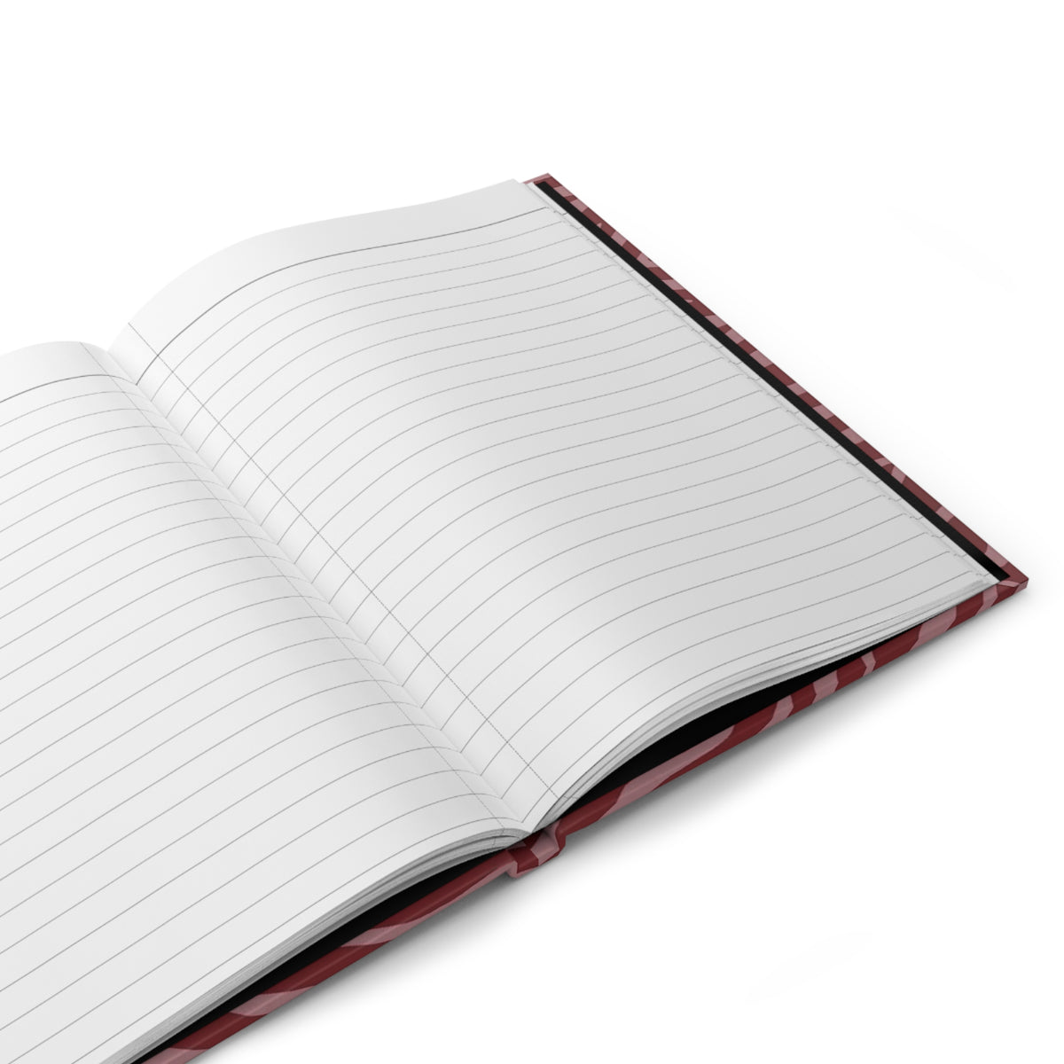 Red Zebra Pattern Hardcover Journal — Maroon Animal Print Notebook for Notes & Gifts