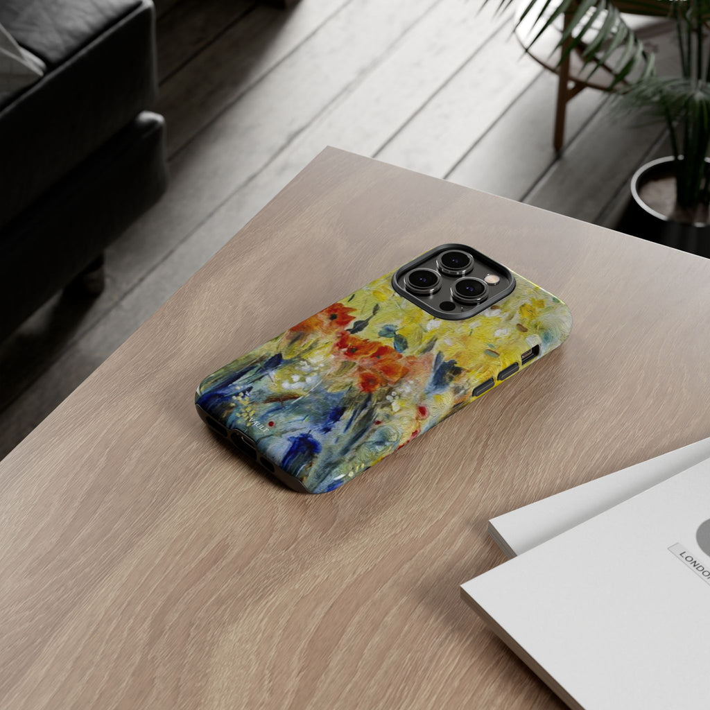 Floral Watercolor Phone Case — Yellow Garden Tough Cases
