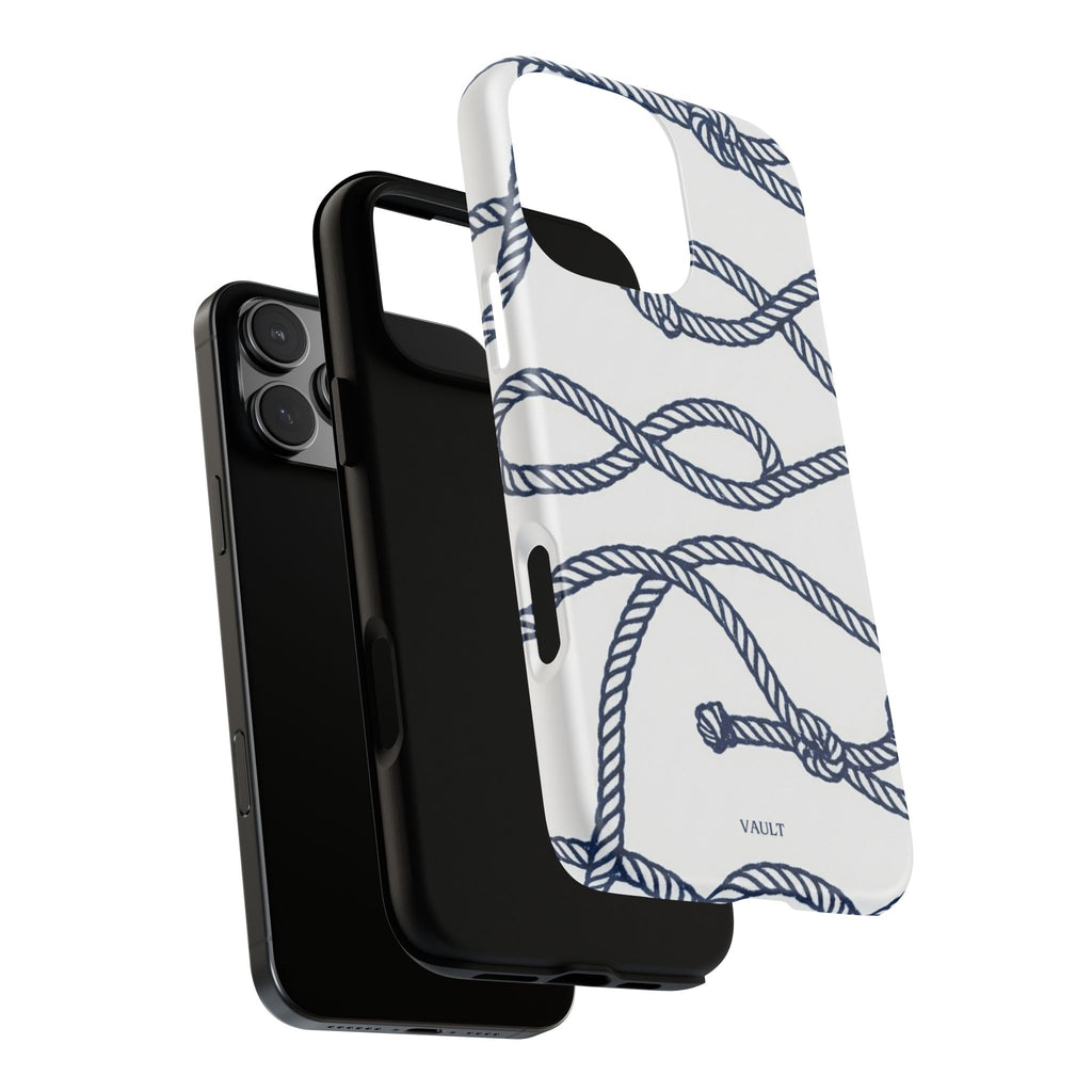 Nautical Rope Tough Case — Protective Phone Cover with Navy Knot Design