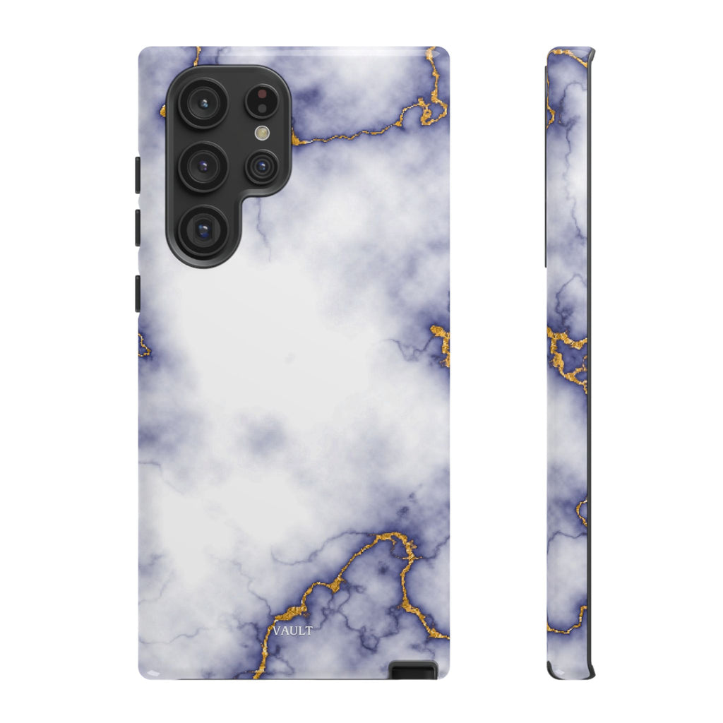 Purple Marble Tough Phone Case with Gold Veins