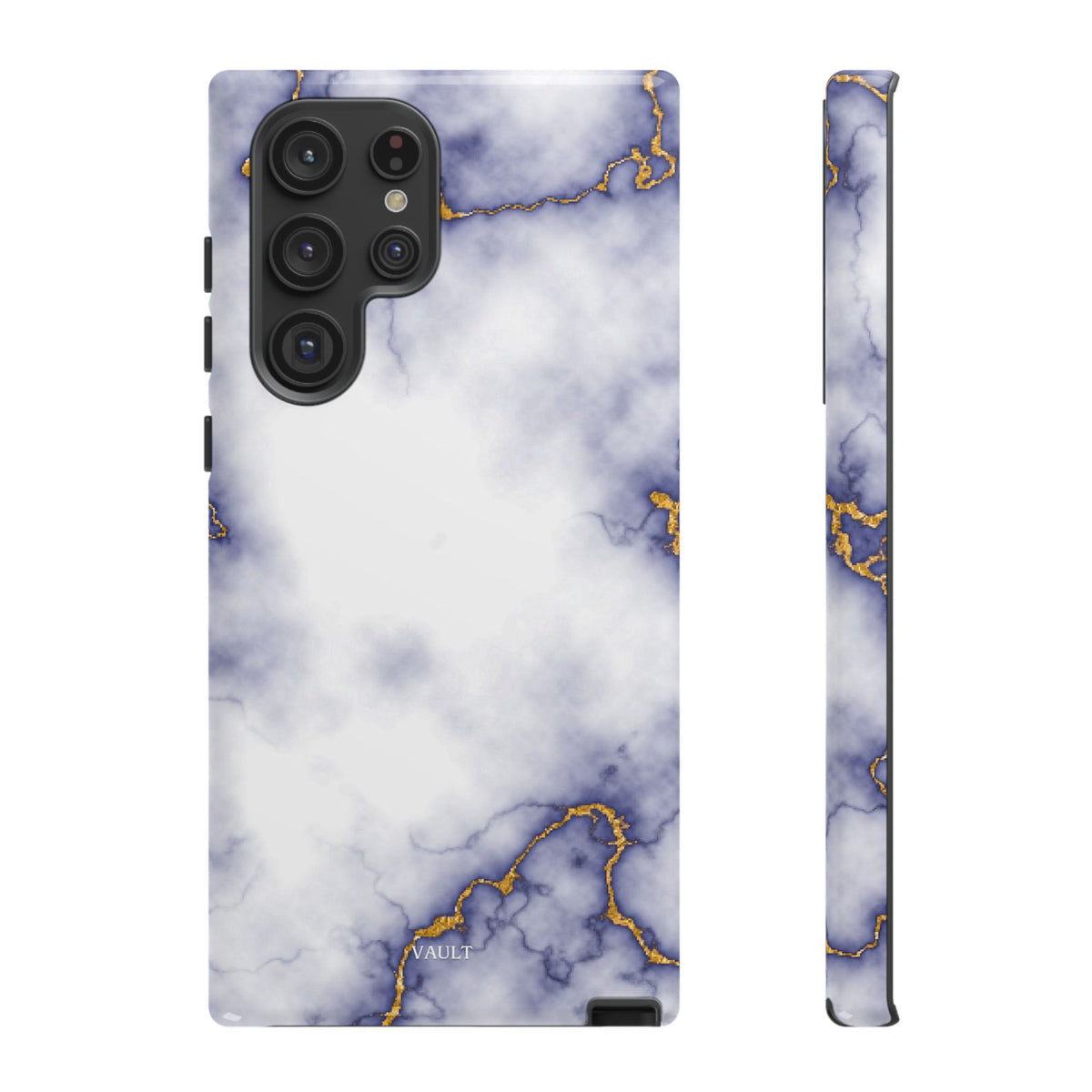 Purple Marble Tough Phone Case with Gold Veins
