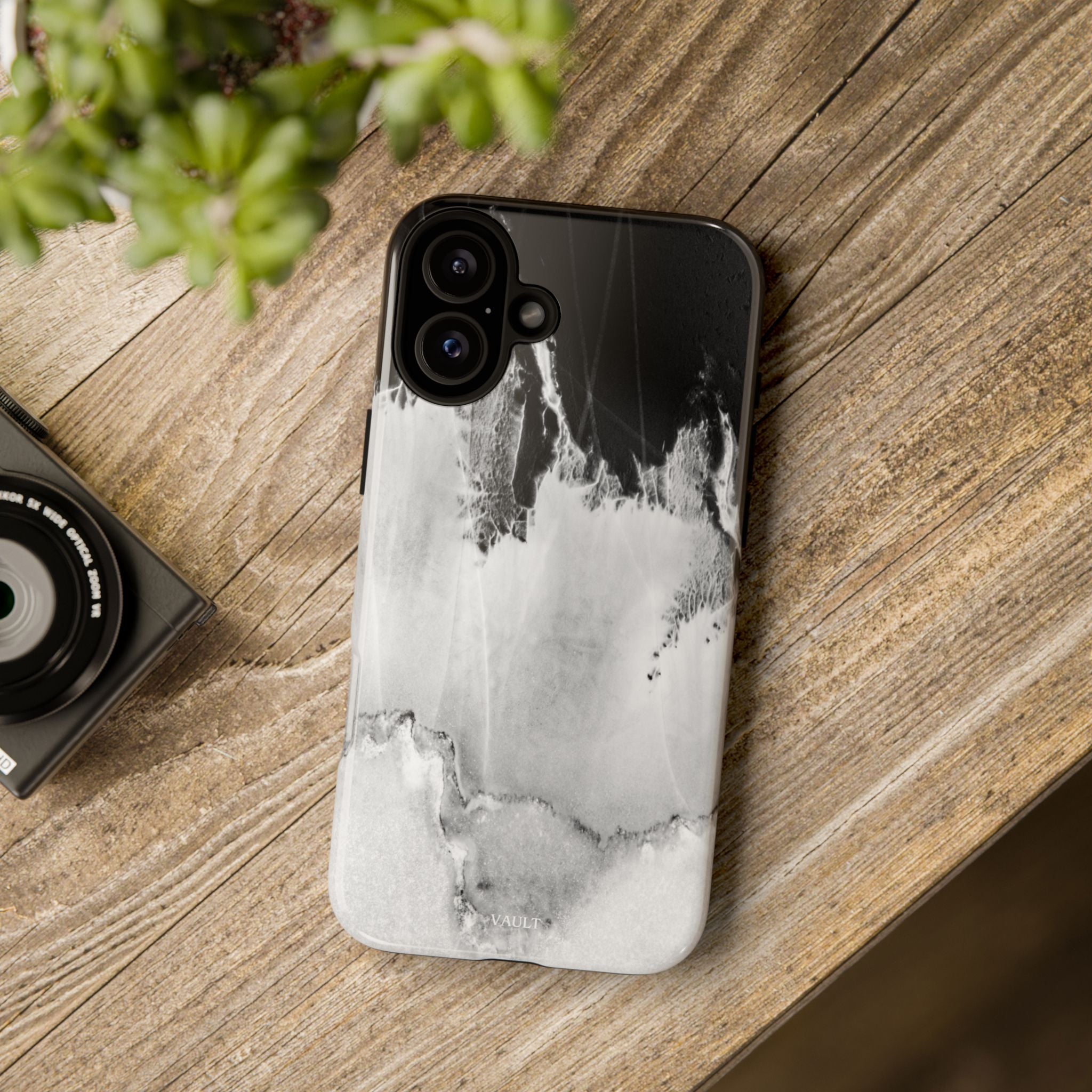 Marble Ink Tough Case — Black & White Abstract Phone Cover