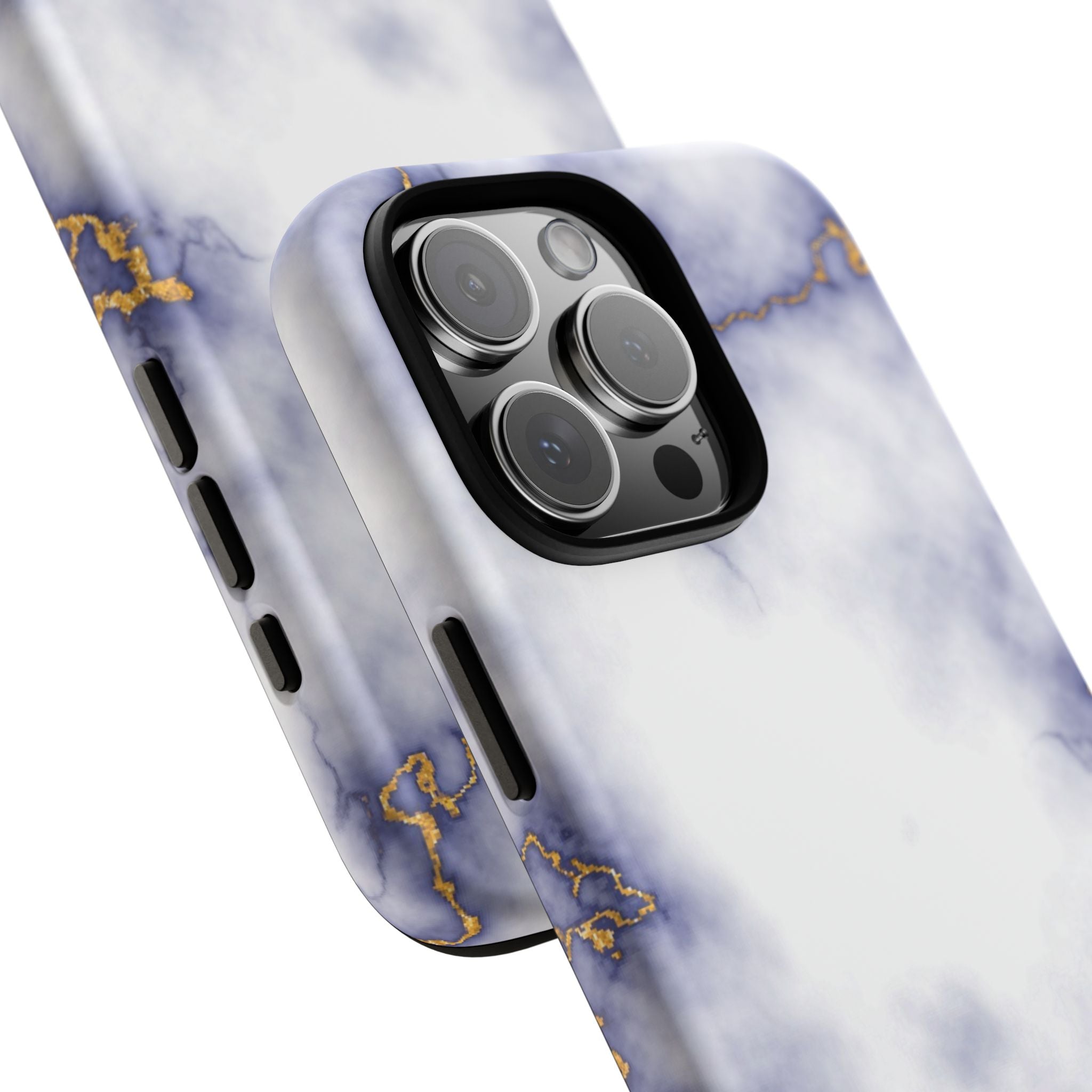 Purple Marble Tough Phone Case with Gold Veins