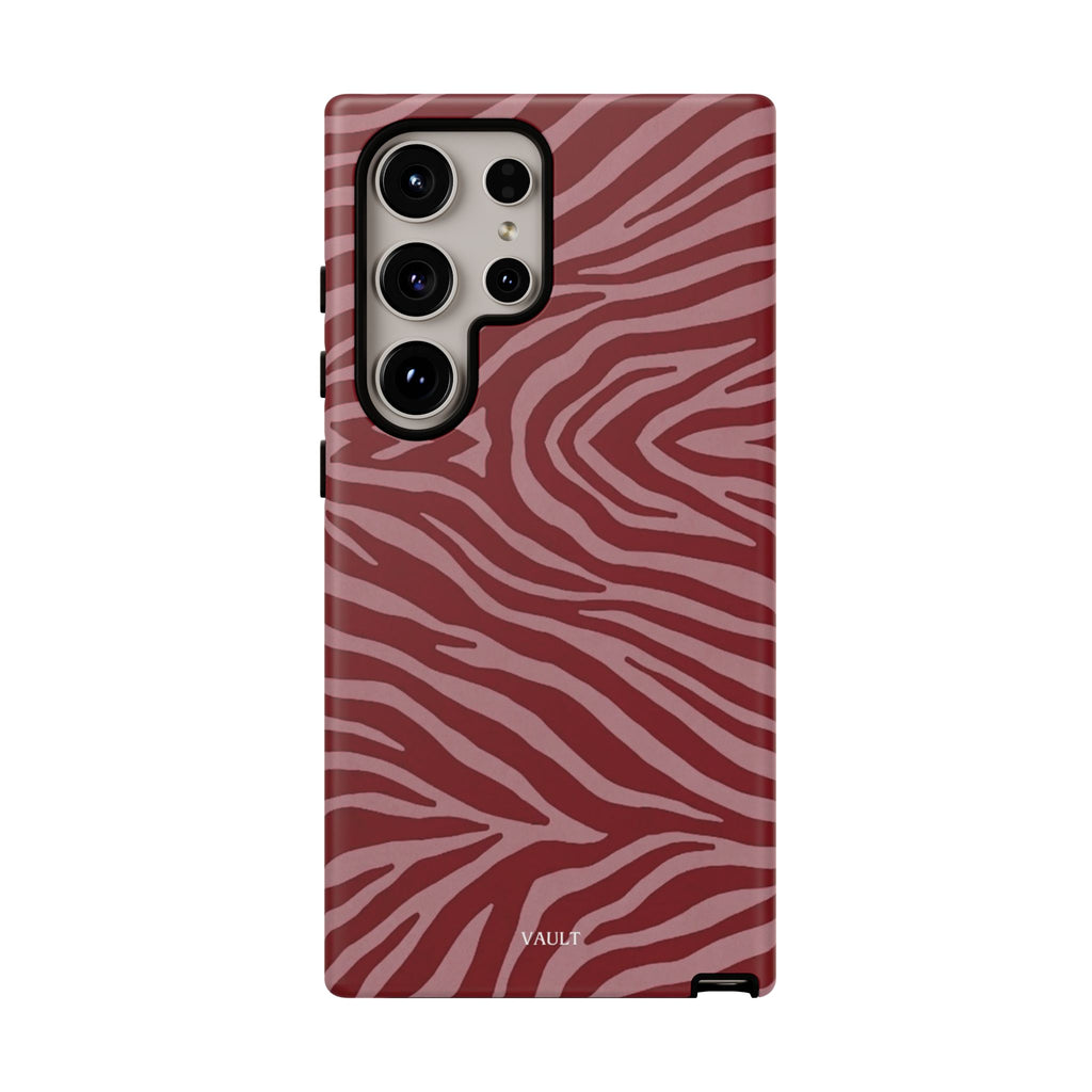 Red Zebra Print Tough Phone Case