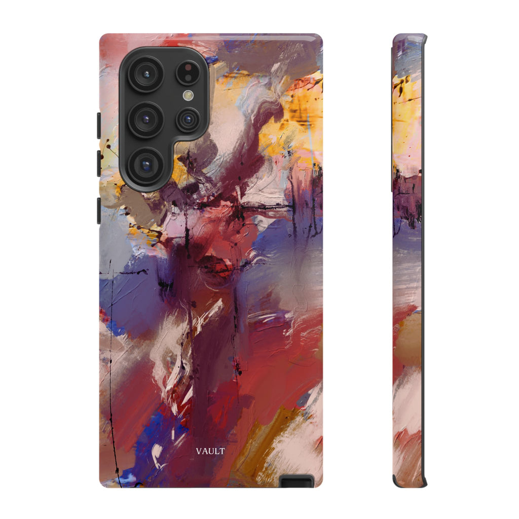 Abstract Brushstroke Tough Phone Case — Colorful Protective iPhone Cover