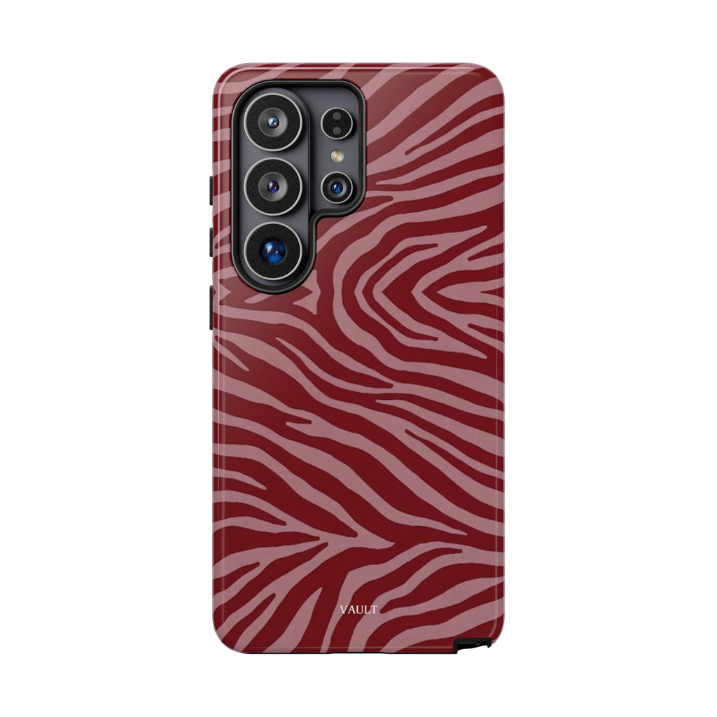 Red Zebra Print Tough Phone Case
