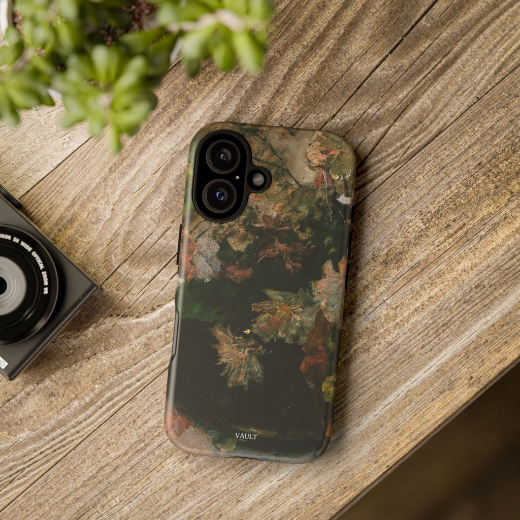 Floral Painterly Tough Phone Case — Vintage Autumn Leaves Phone Cover