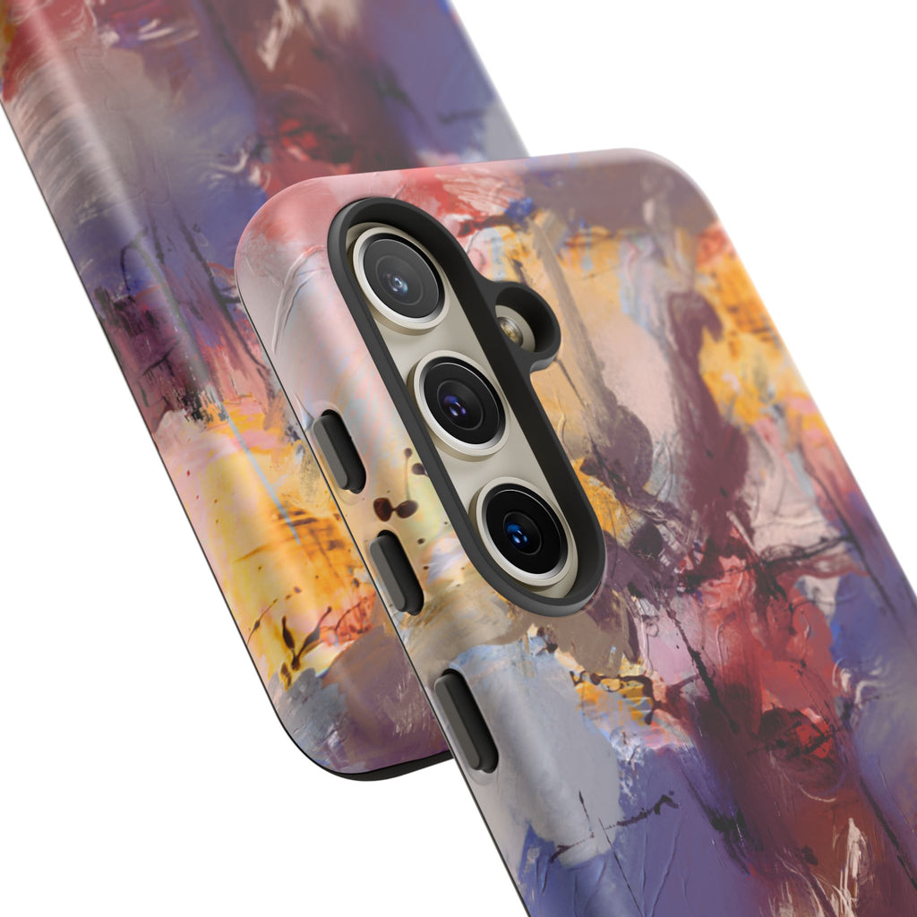 Abstract Brushstroke Tough Phone Case — Colorful Protective iPhone Cover