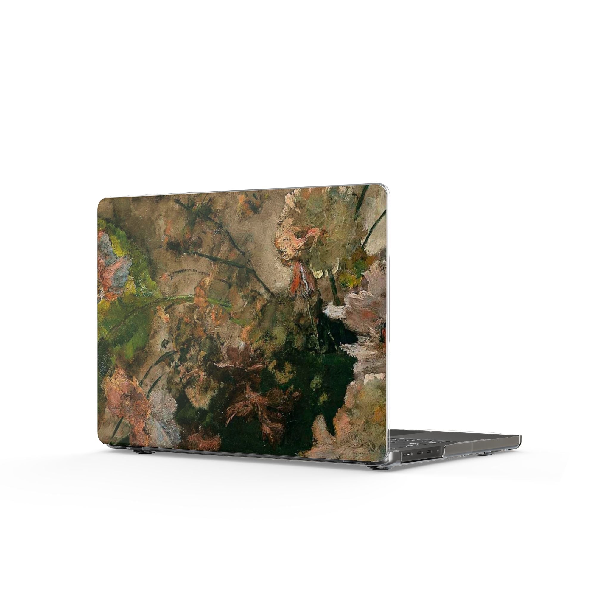 Floral Vintage Painting Clear MacBook Case
