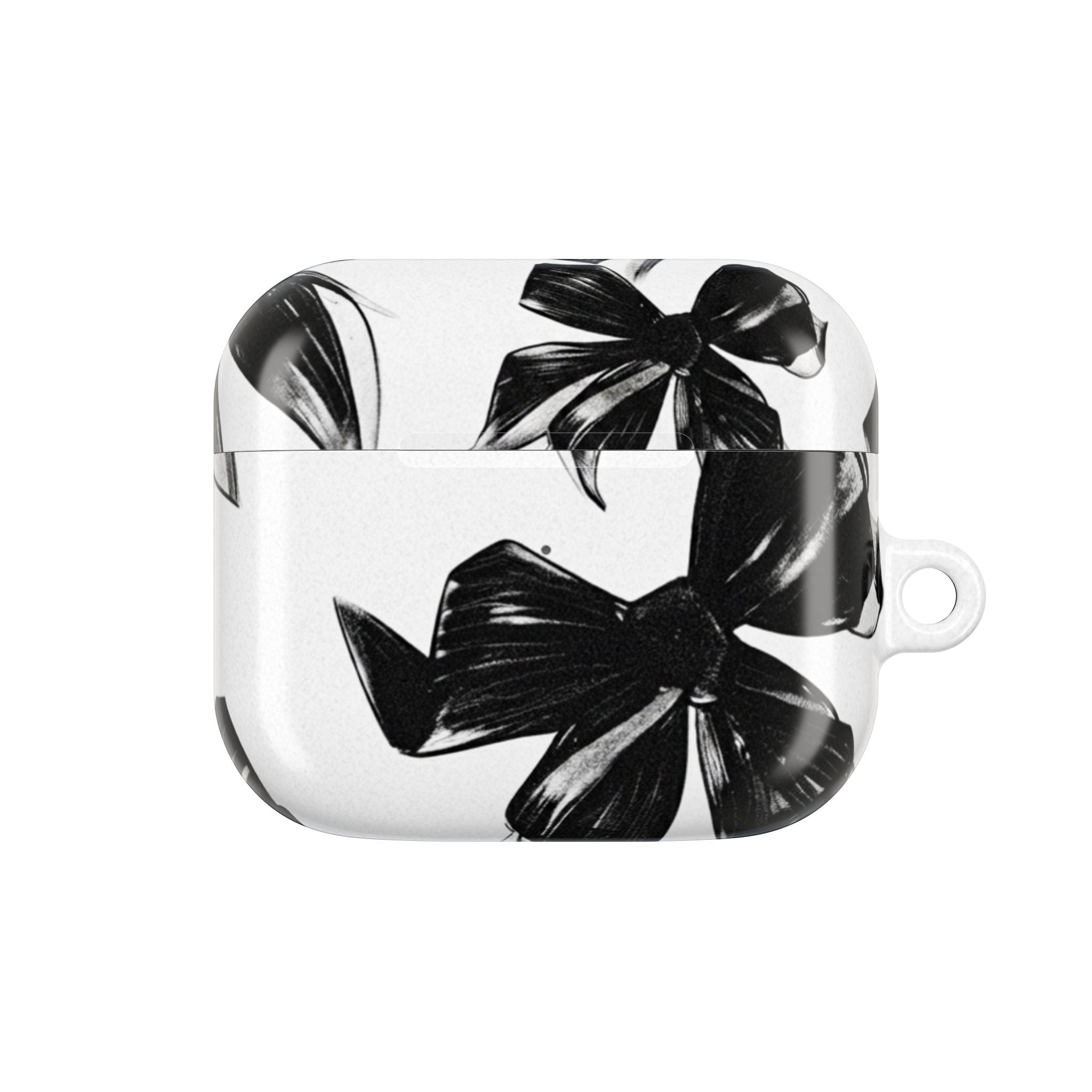 Floral Noir AirPod Case — Black & White Botanical Protective Cover