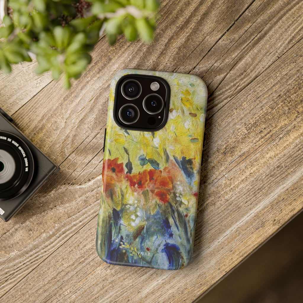 Floral Watercolor Phone Case — Yellow Garden Tough Cases
