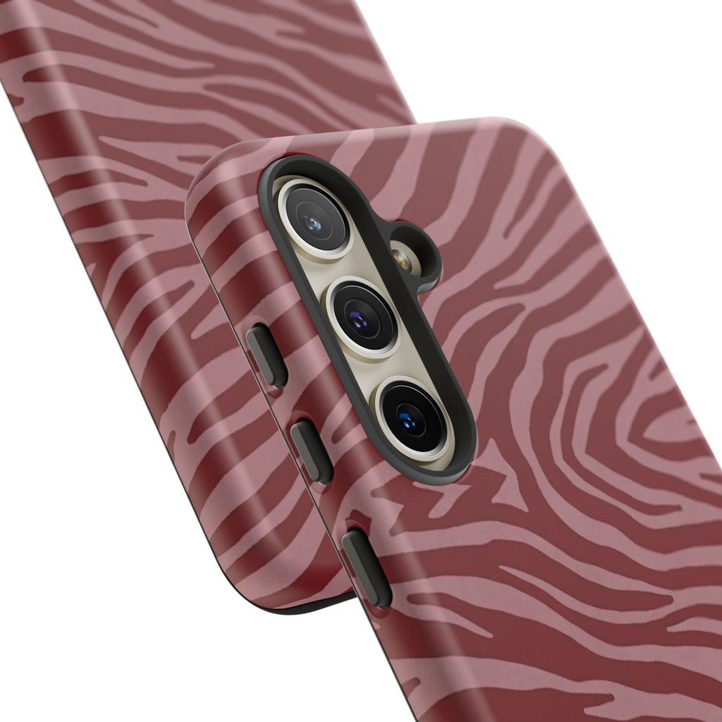 Red Zebra Print Tough Phone Case