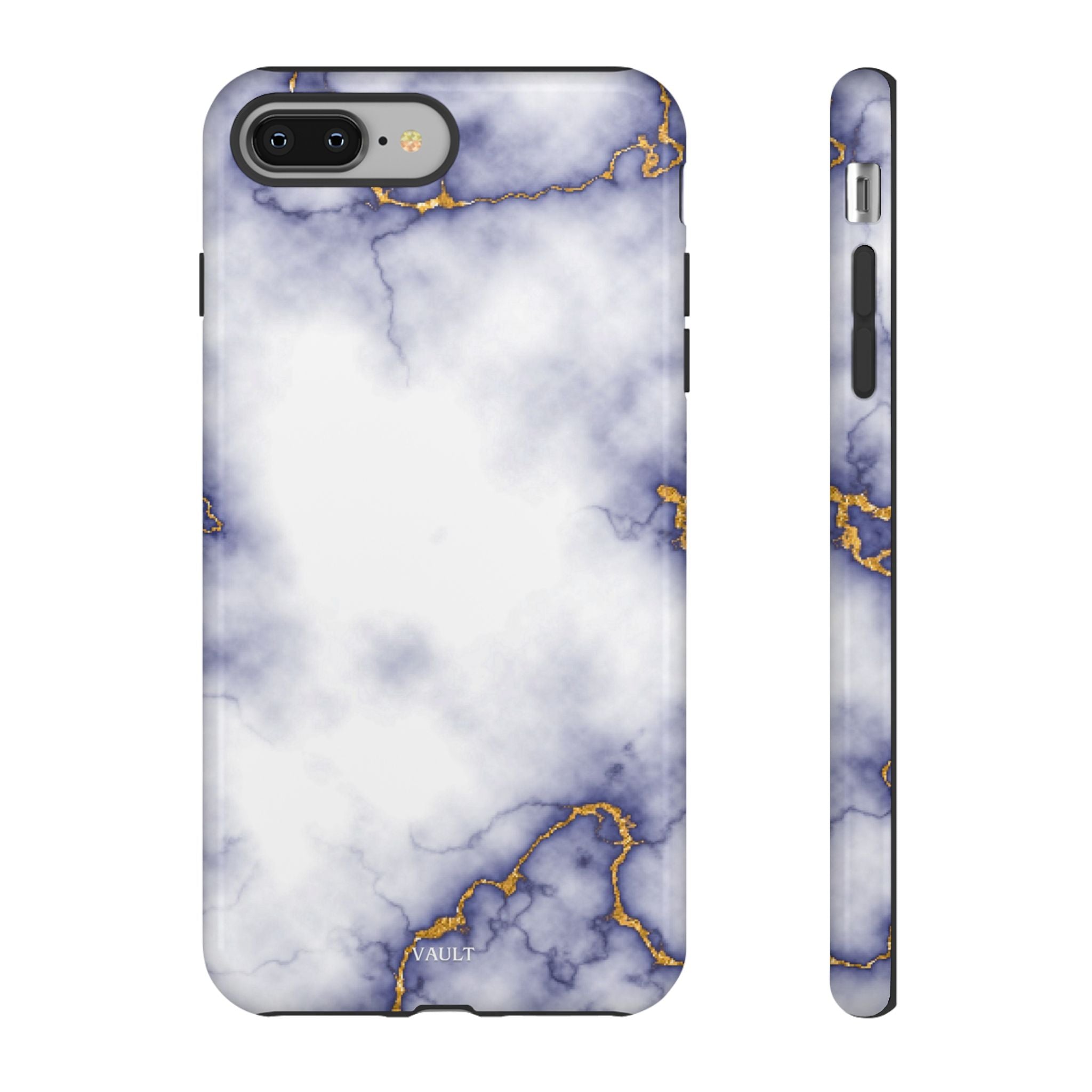 Purple Marble Tough Phone Case with Gold Veins