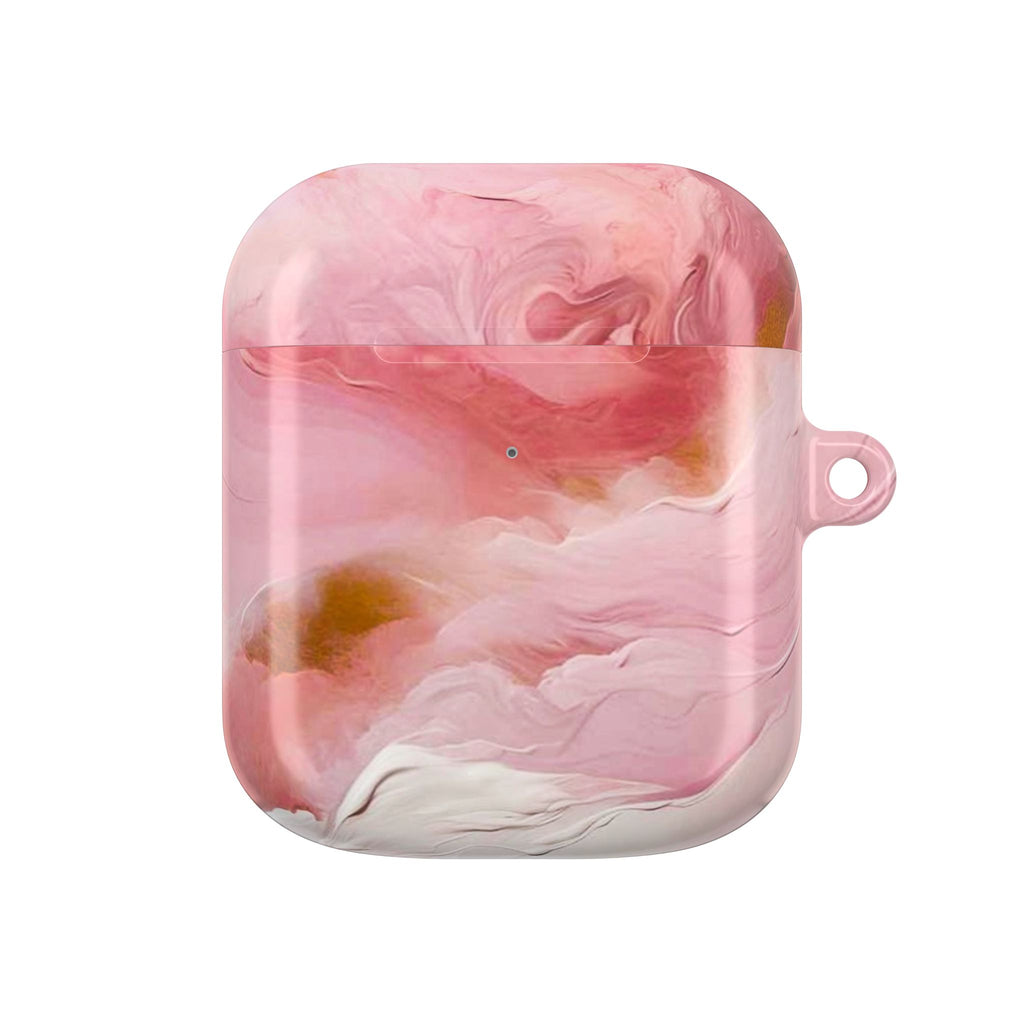 Pink Marble AirPod Case – Swirl Pattern Protective Cover