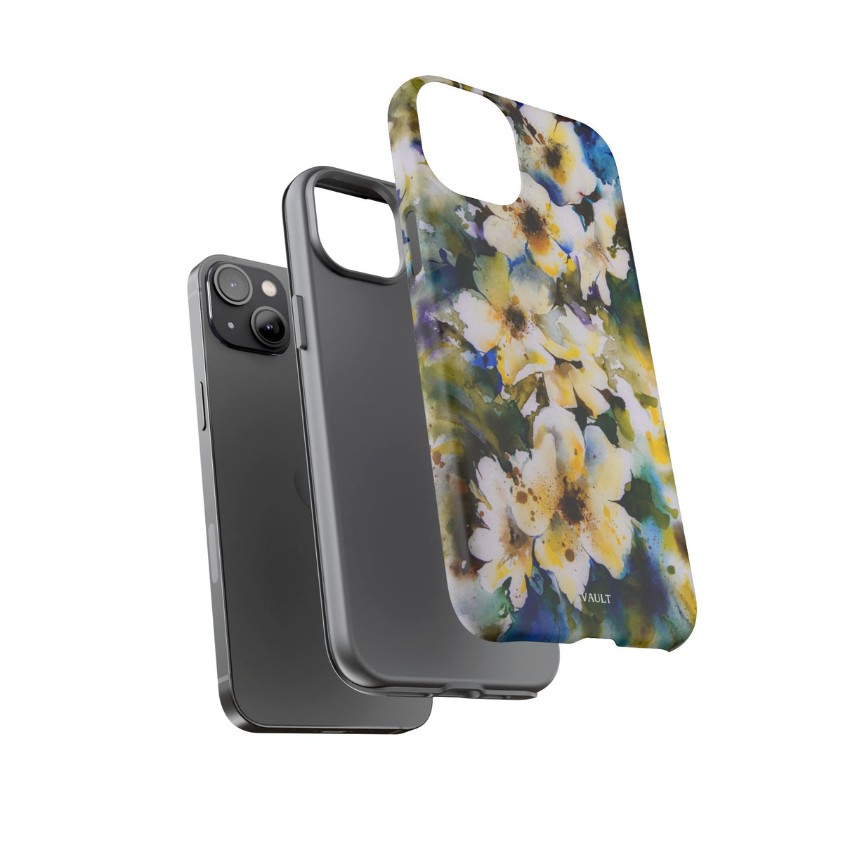 Floral Watercolor Tough Case – Yellow White Blossom Phone Cover