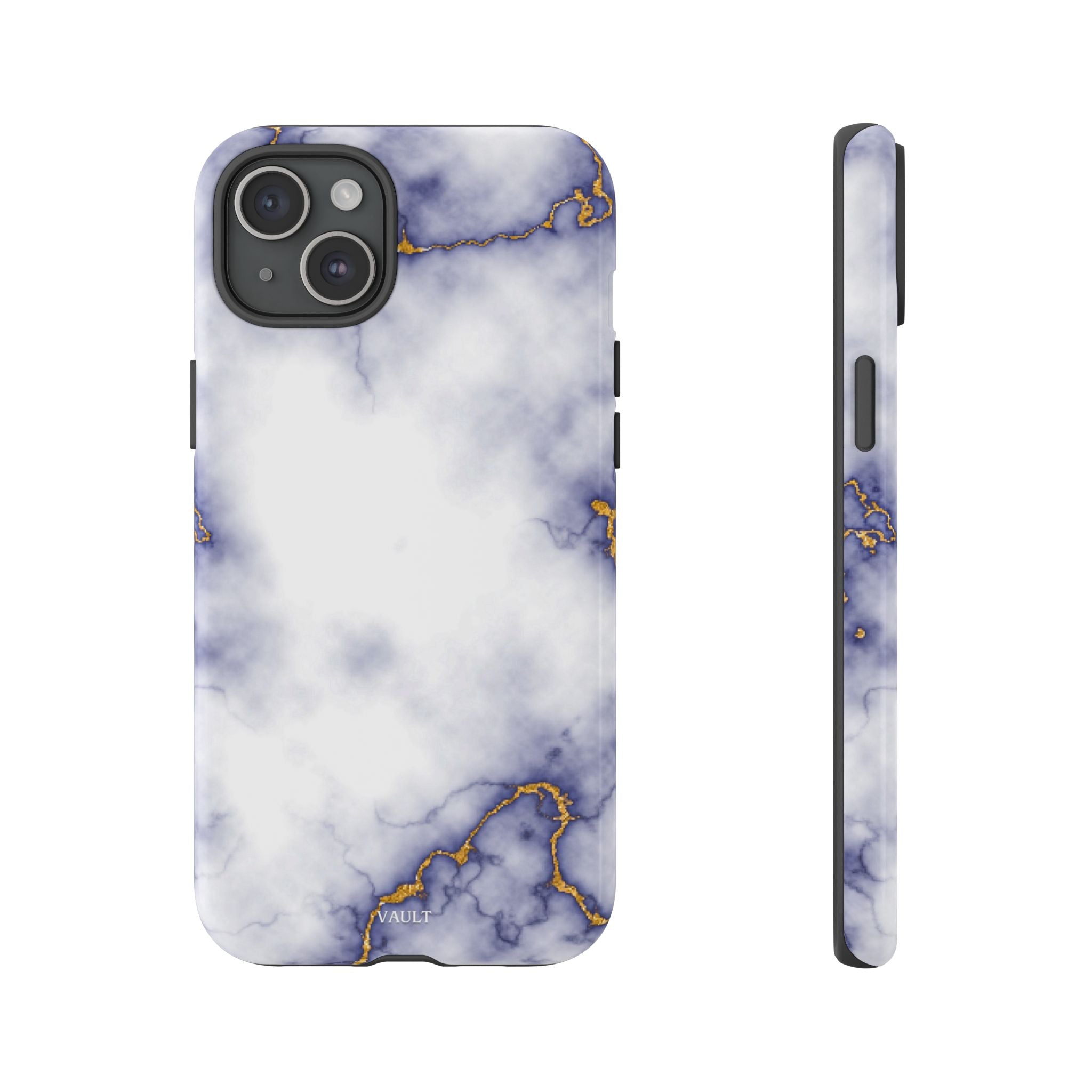 Purple Marble Tough Phone Case with Gold Veins