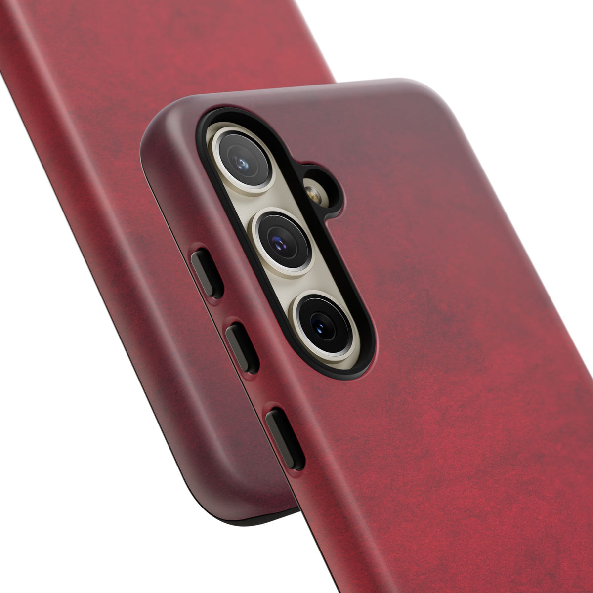 Red Leather Texture Phone Case Impact-Resistant Case