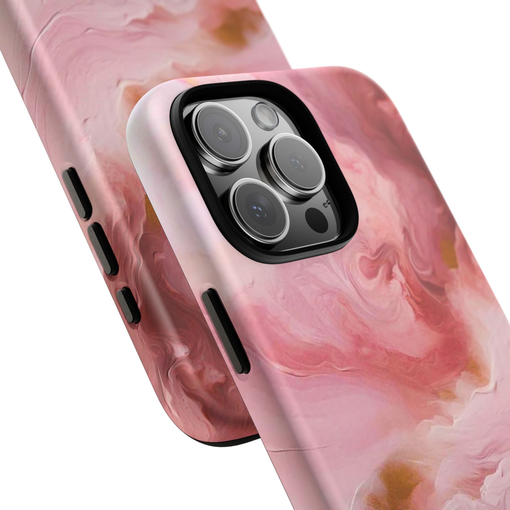 Pink Marble Tough Phone Case — Protective Artistic Phone Cover