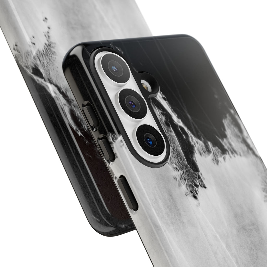 Marble Ink Tough Case — Black & White Abstract Phone Cover